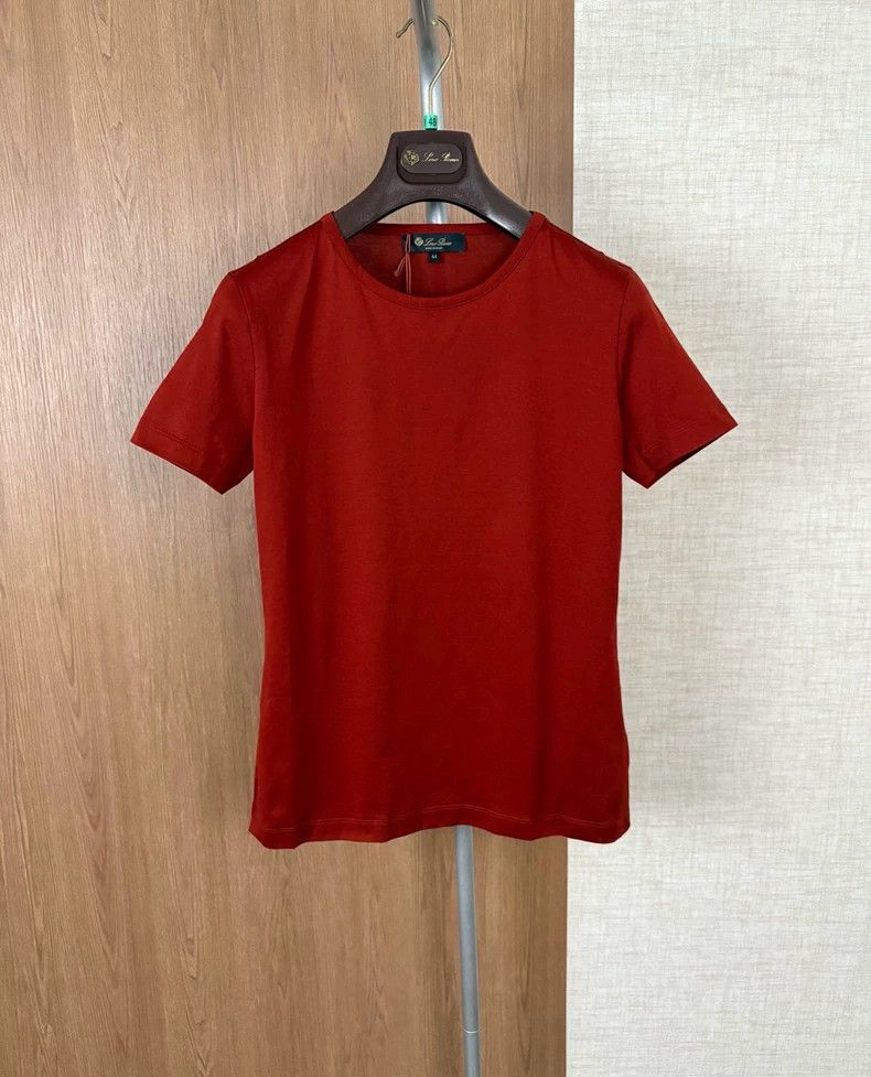 Loro Piana LORO PIANA Women's short-sleeved T-shirt 100% cotton reddi Size M / US 6-8 / IT 42-44 - 1 Thumbnail
