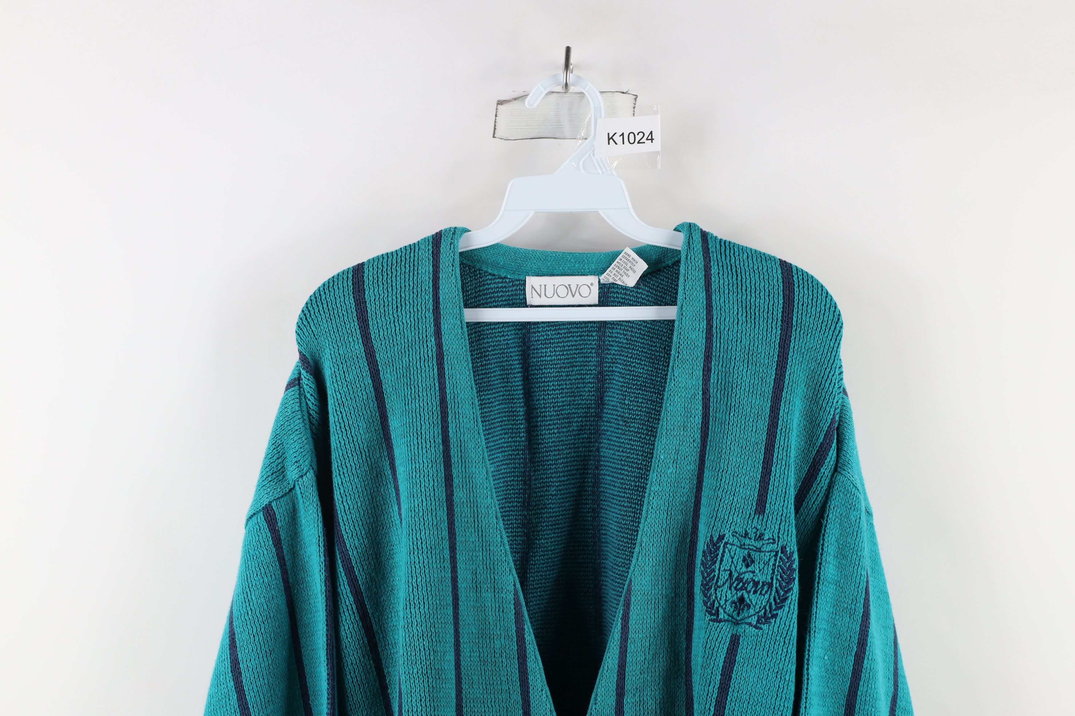 Vintage Vintage 90s Streetwear Fit Striped Knit Cardigan Sweater Size US XL / EU 56 / 4 - 2 Thumbnail