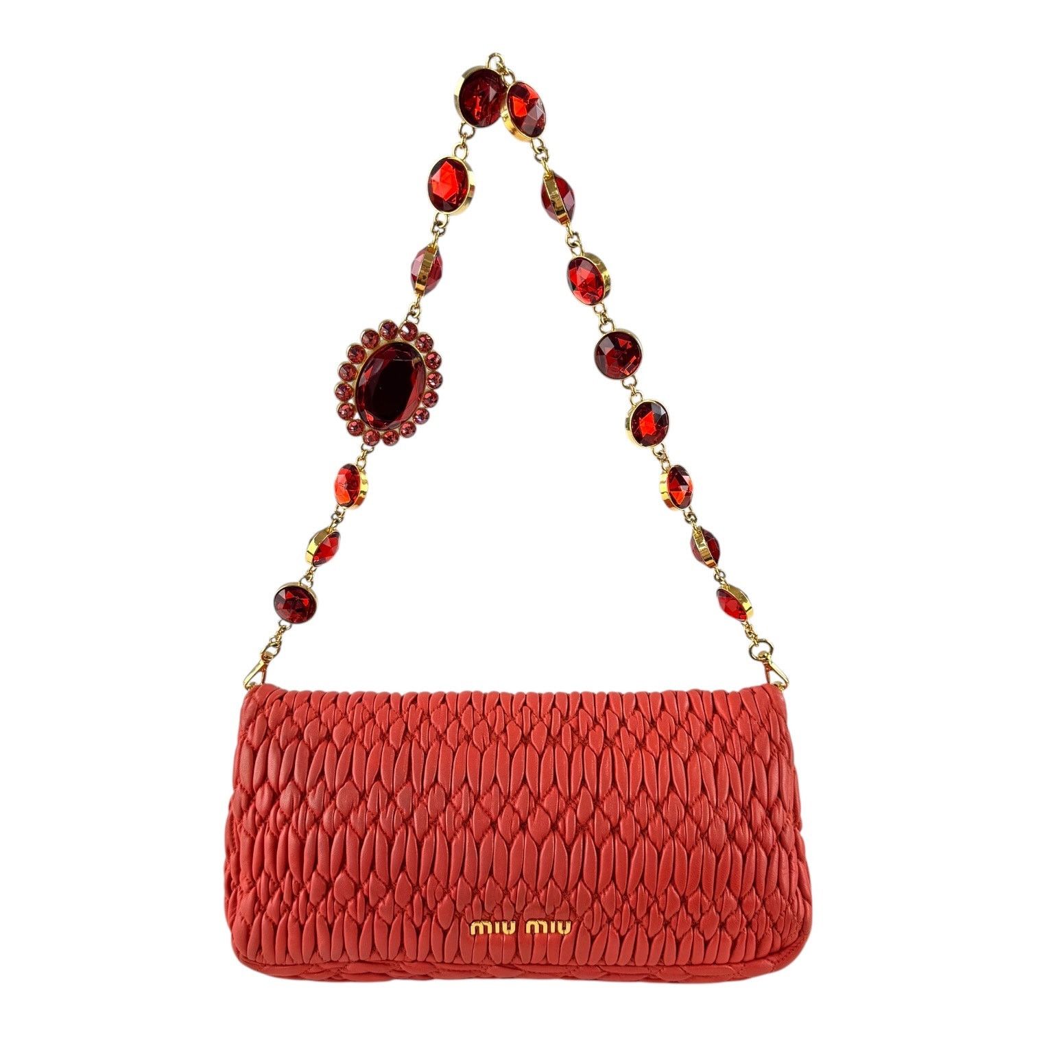 Miu Miu Miu Miu Mattelasse Crystal Flap Bag Size ONE SIZE - 2 Thumbnail