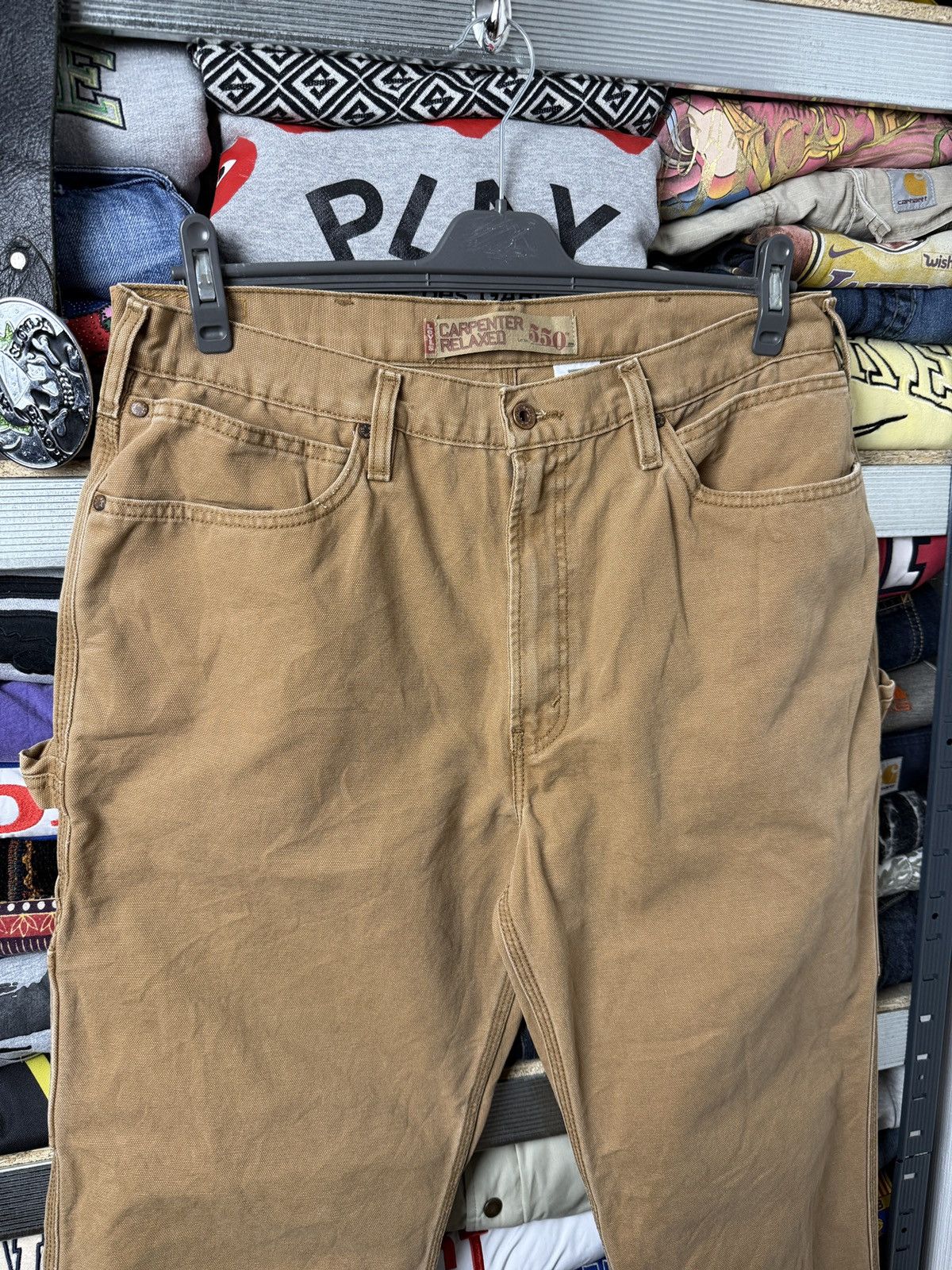 Levi's Vintage Levis Cargo Pants Brown 90s Carpenter Size US 38 / EU 54 - 3 Thumbnail