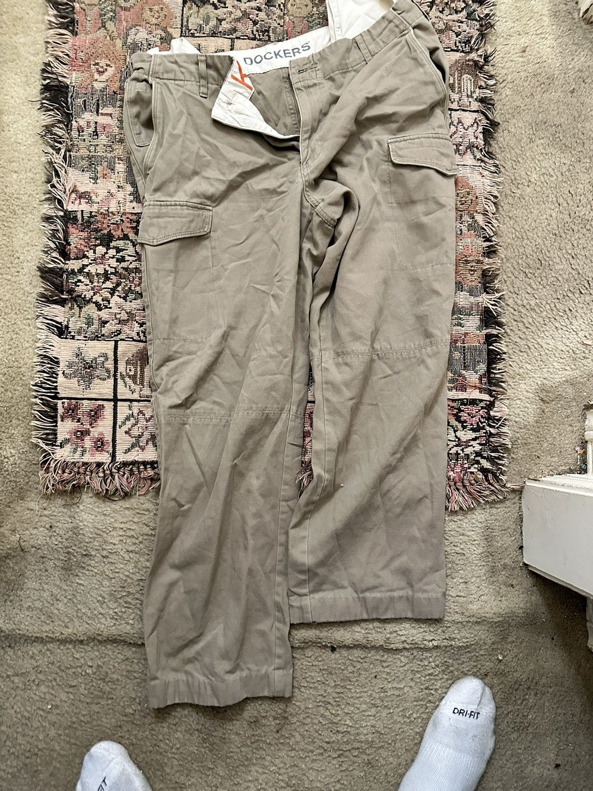 Japanese Brand × Vintage Crazy Y2K/2000s Baggy Cargos Grunge Cargo Pants Size US 34 / EU 50 - 4 Thumbnail