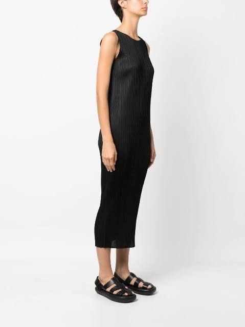 Issey Miyake × Japanese Brand × Pleats Please Issey Miyake Pleated Issey Miyake Fete Long Dress Size L / US 10 / IT 46 - 2 Thumbnail