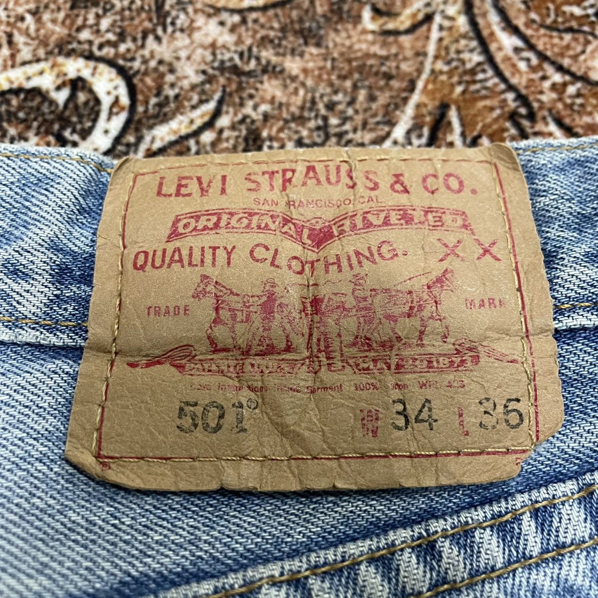 Levi's Vintage Clothing 🔥Vintage Levis 501 Stoned Washed Distress Dirty Denim Jeans Size US 34 / EU 50 - 16 Thumbnail