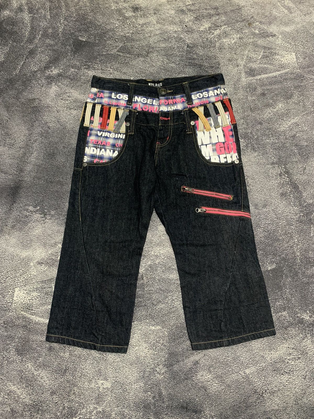 Japanese Brand Nylaus denim vintage double waist Size 30" / US 8 / IT 44 - 1 Thumbnail