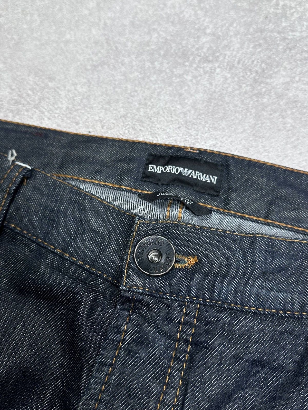 Emporio Armani Vintage Emporio Armani Baggy Denim Metal Logo Jeans 52 34 Size US 30 / EU 46 - 8 Thumbnail