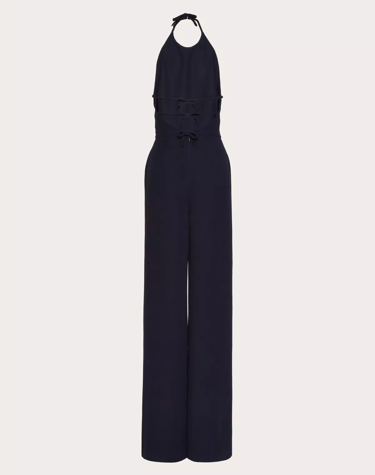 Valentino o1s1wg110625 Cady Couture Jumpsuit in Navy Blue Size 25" / US 0 / IT 36 - 2 Thumbnail