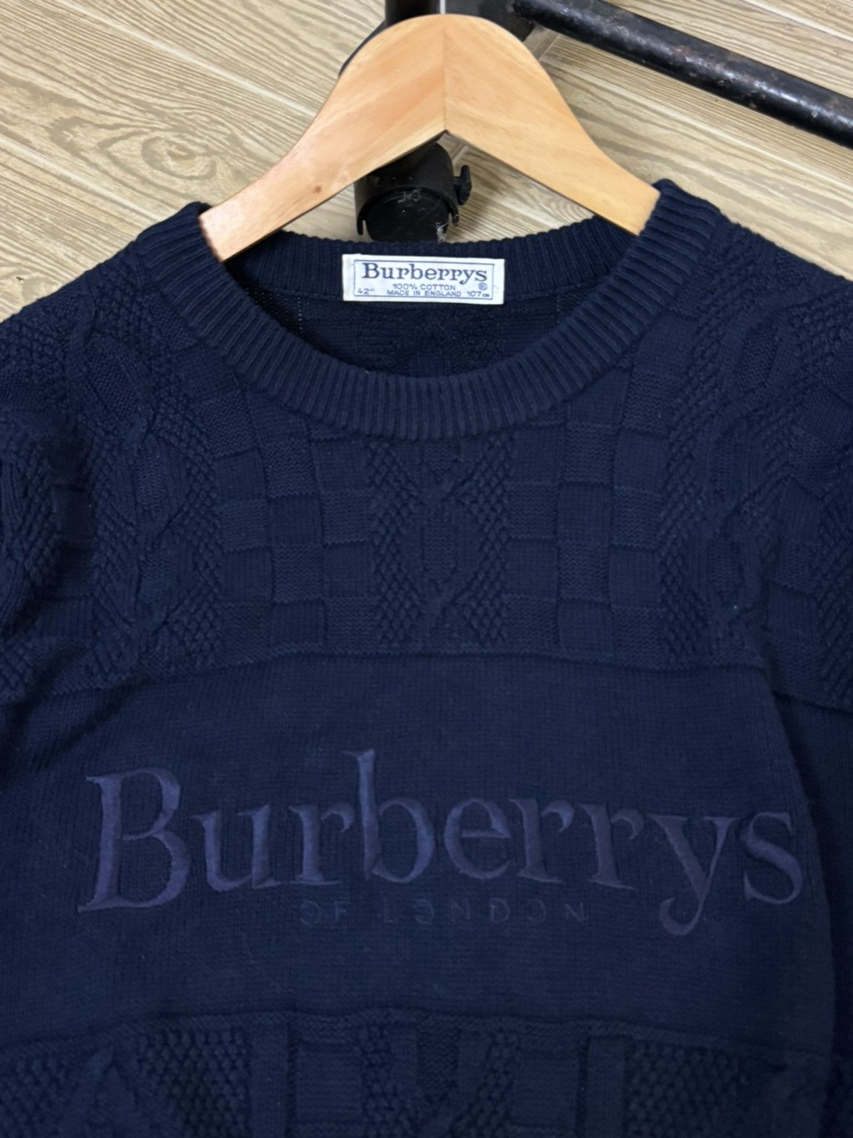 Burberry Vintage burberry cable knitted sweater Size US L / EU 52-54 / 3 - 3 Thumbnail