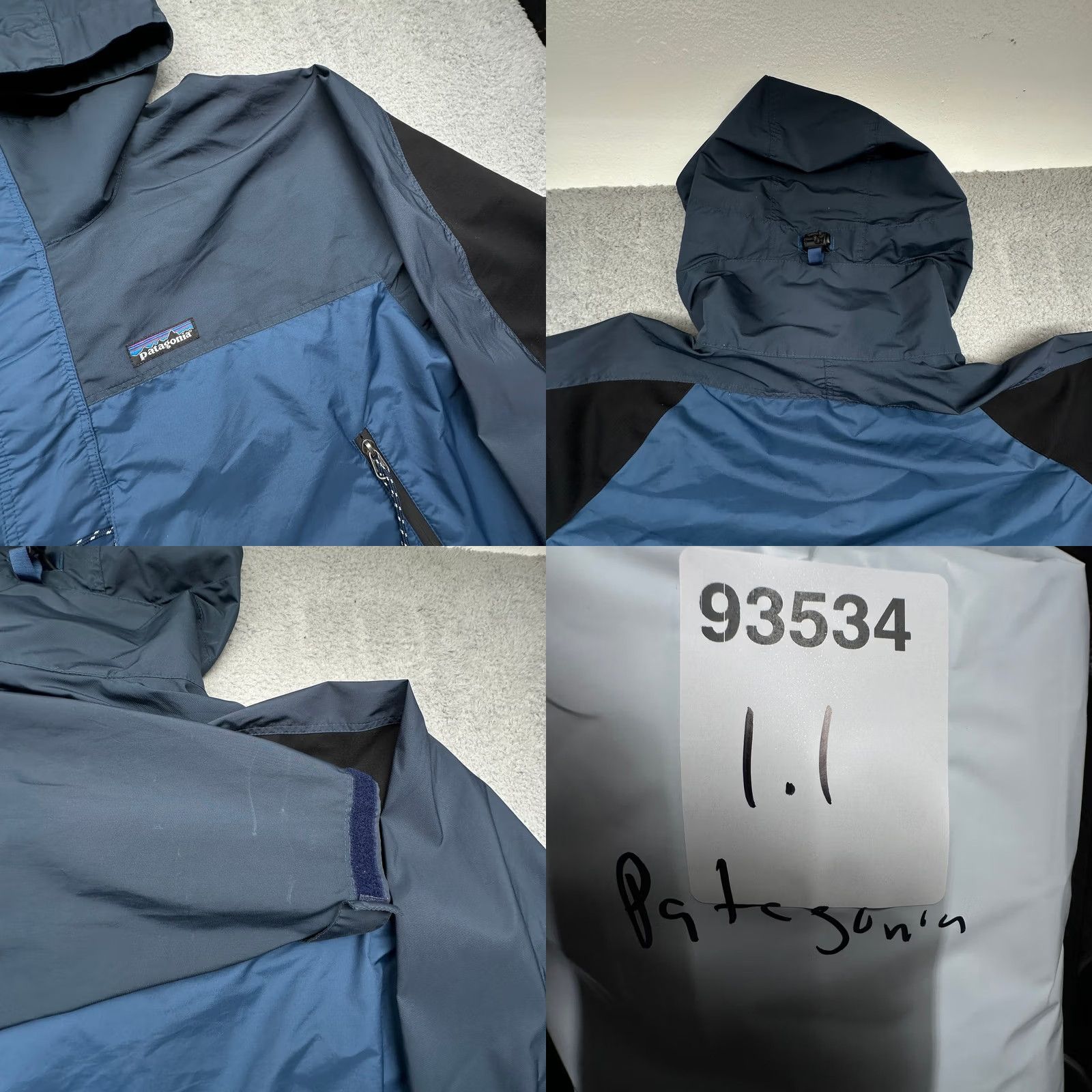 Patagonia VINTAGE Patagonia Jacket Mens Large Blue Polyester Hooded Zip Essenshell 83661 Size US L / EU 52-54 / 3 - 9 Thumbnail