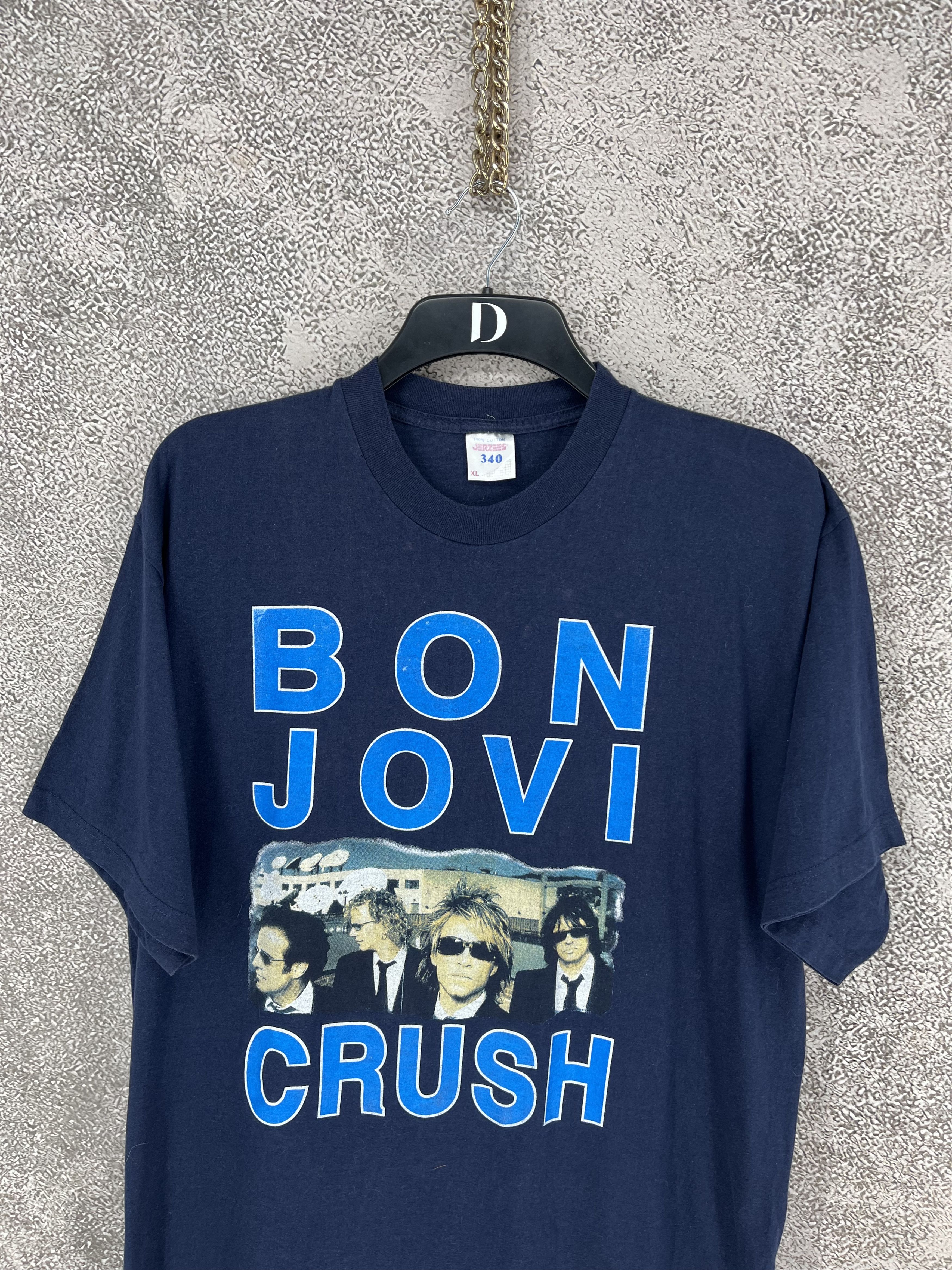 Vintage OFFER💥VINTAGE Y2K BON JOVI "CRUSH TOUR 2000" T SHIRT Size US XL / EU 56 / 4 - 6 Thumbnail