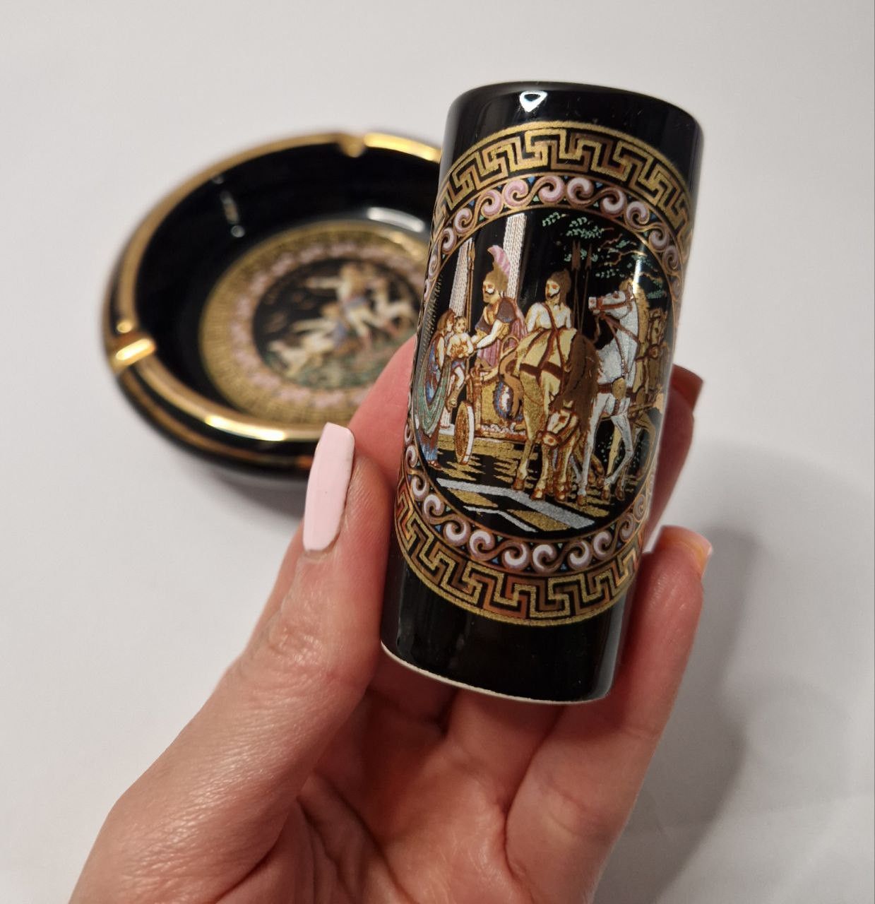 Vintage Vintage Greek “Special Fintias” Ashtray & Table Lighter Set Size ONE SIZE - 2 Thumbnail