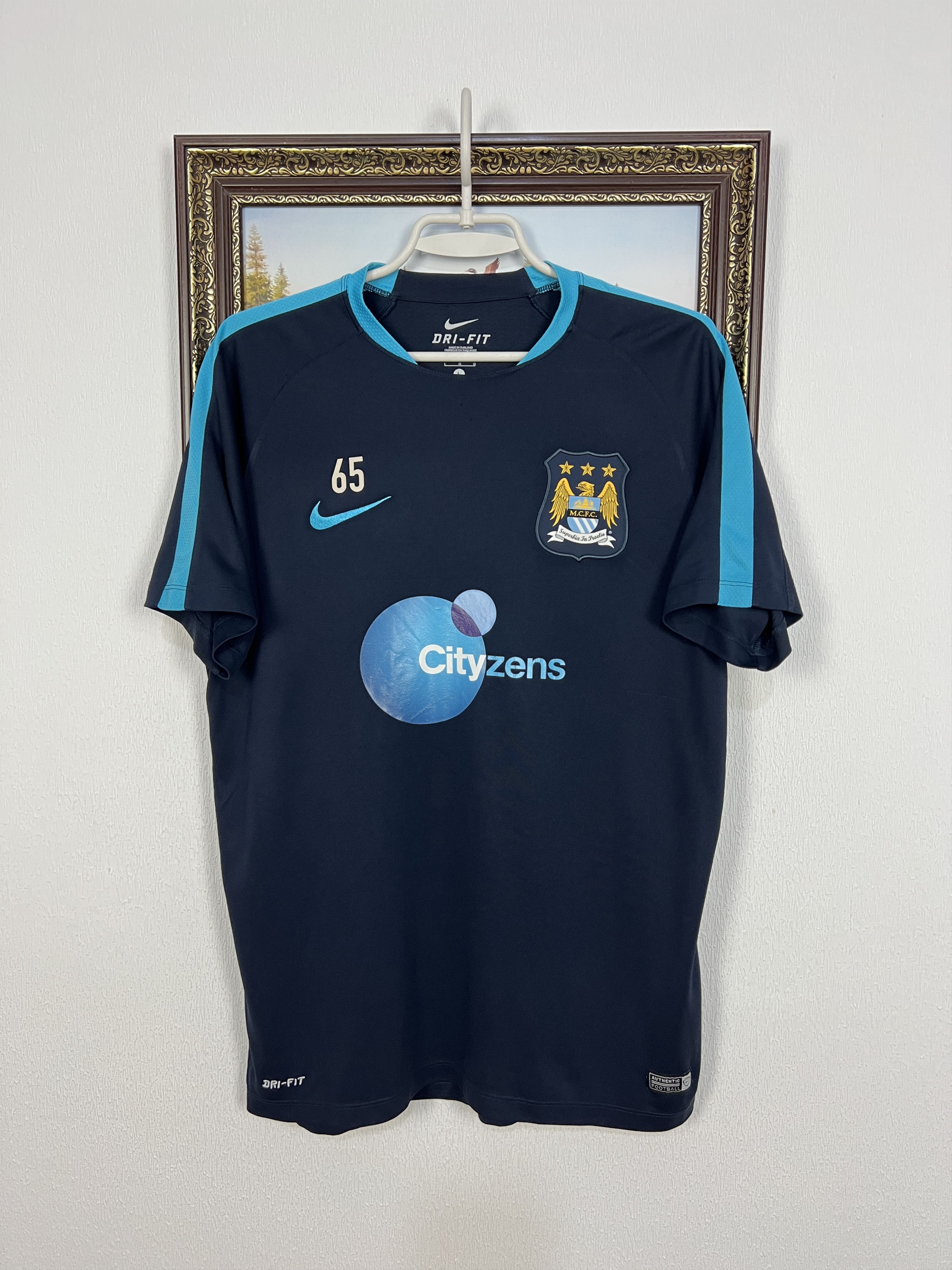 Nike Vintage Nike Manchester City Player Issue Train Shirt Soccer Size US L / EU 52-54 / 3 - 1 Thumbnail