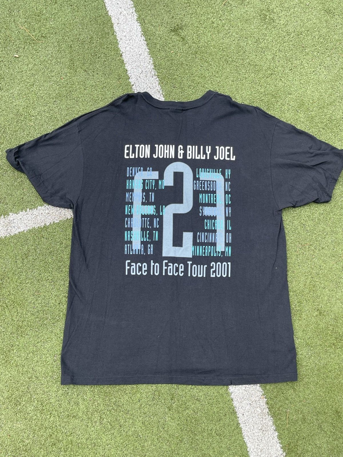 Band Tees × Rap Tees × Vintage 2001 Billy Joel Elton John Face 2 Face Tour T-Shirt Size US XL / EU 56 / 4 - 5 Thumbnail