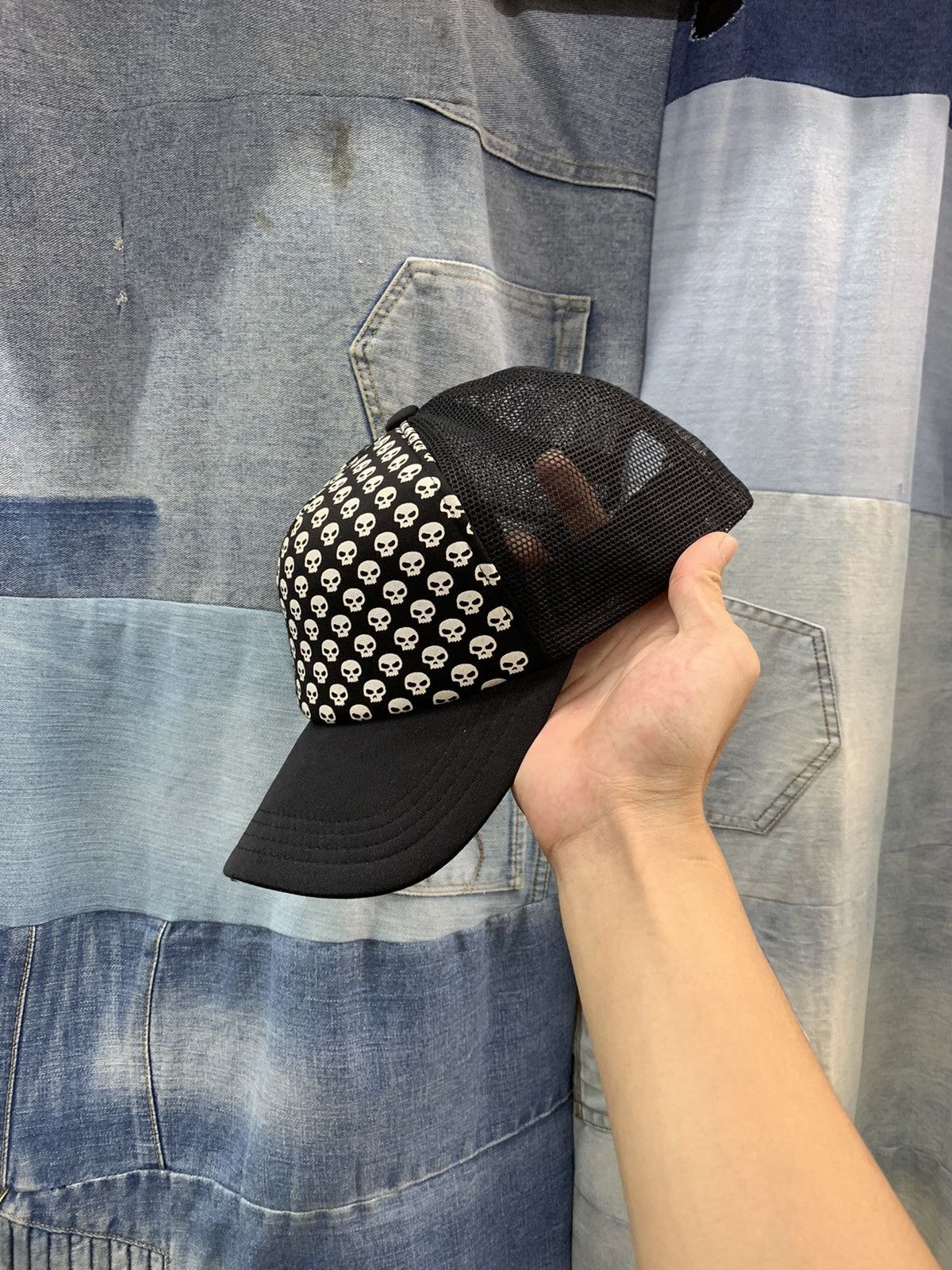 Thrasher × Vintage Zero Skateboards trucker hats 90s skulls Size ONE SIZE - 3 Thumbnail