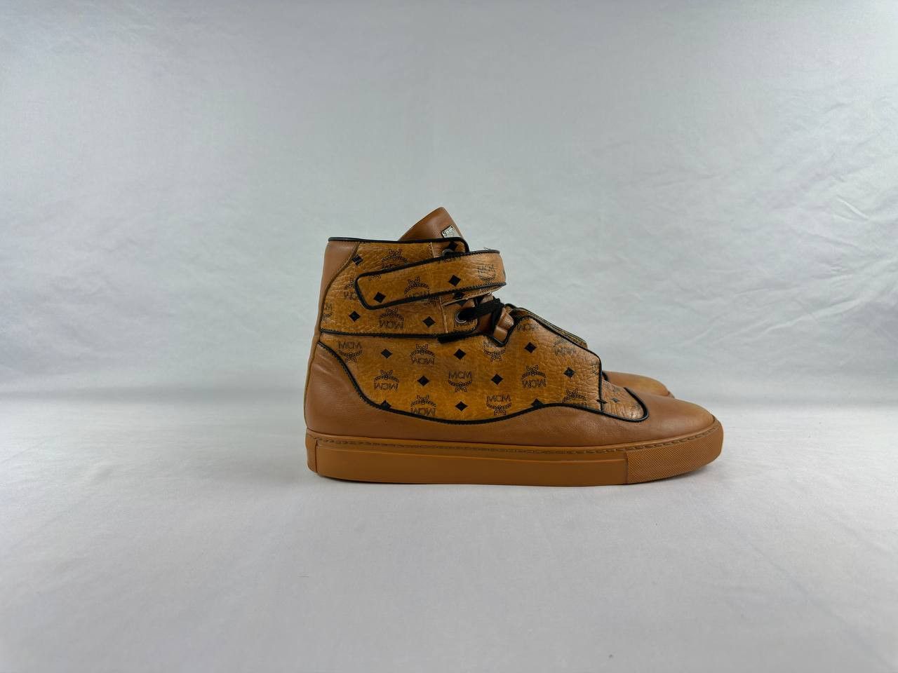 MCM MCM Visetos High Top Leather Sneakers Size US 13 / EU 46 - 1 Thumbnail