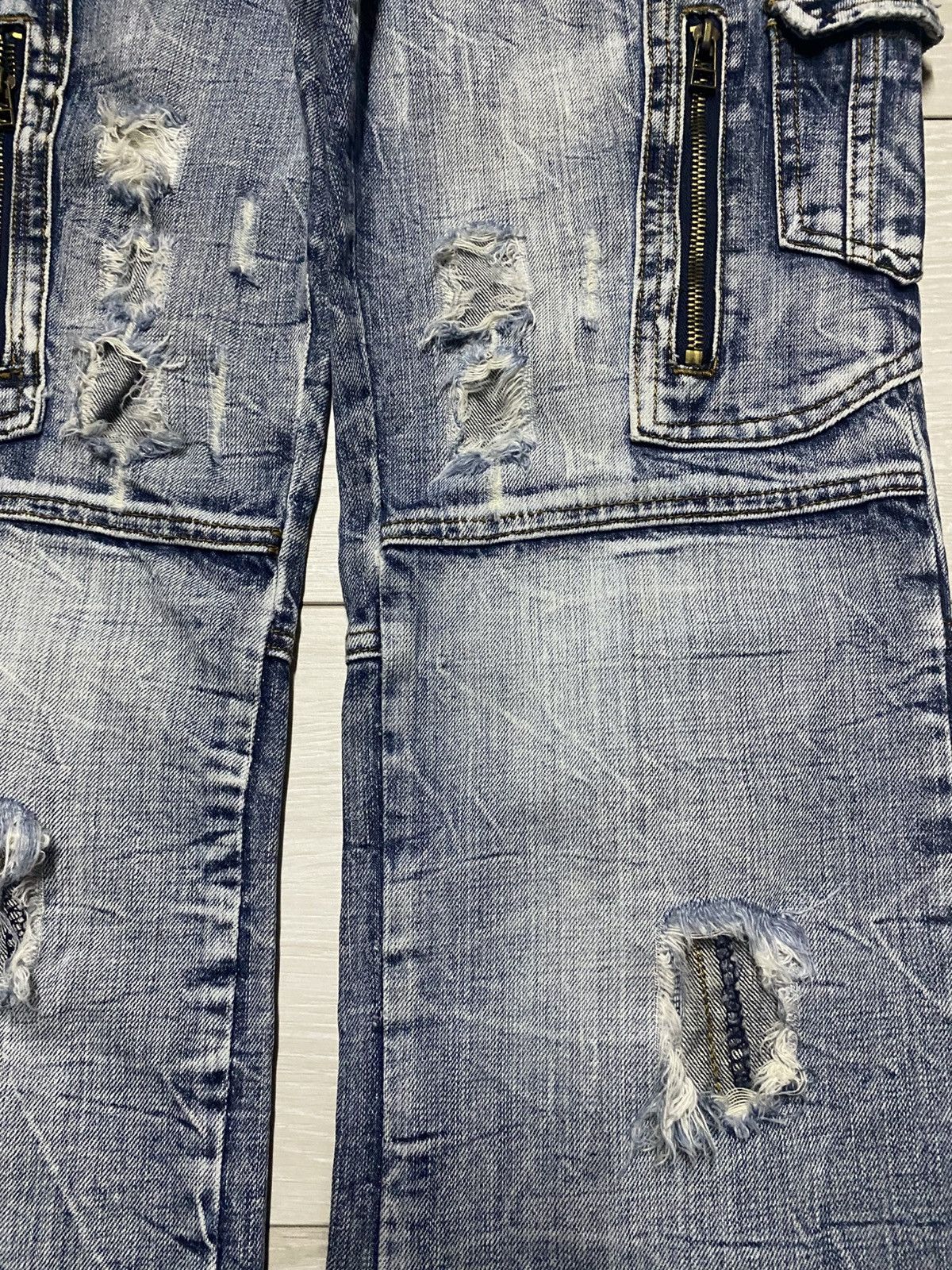 semanticdesign SemanticDesign Tactical Distressed Multipocket Flare Jeans Size US 32 / EU 48 - 10 Thumbnail