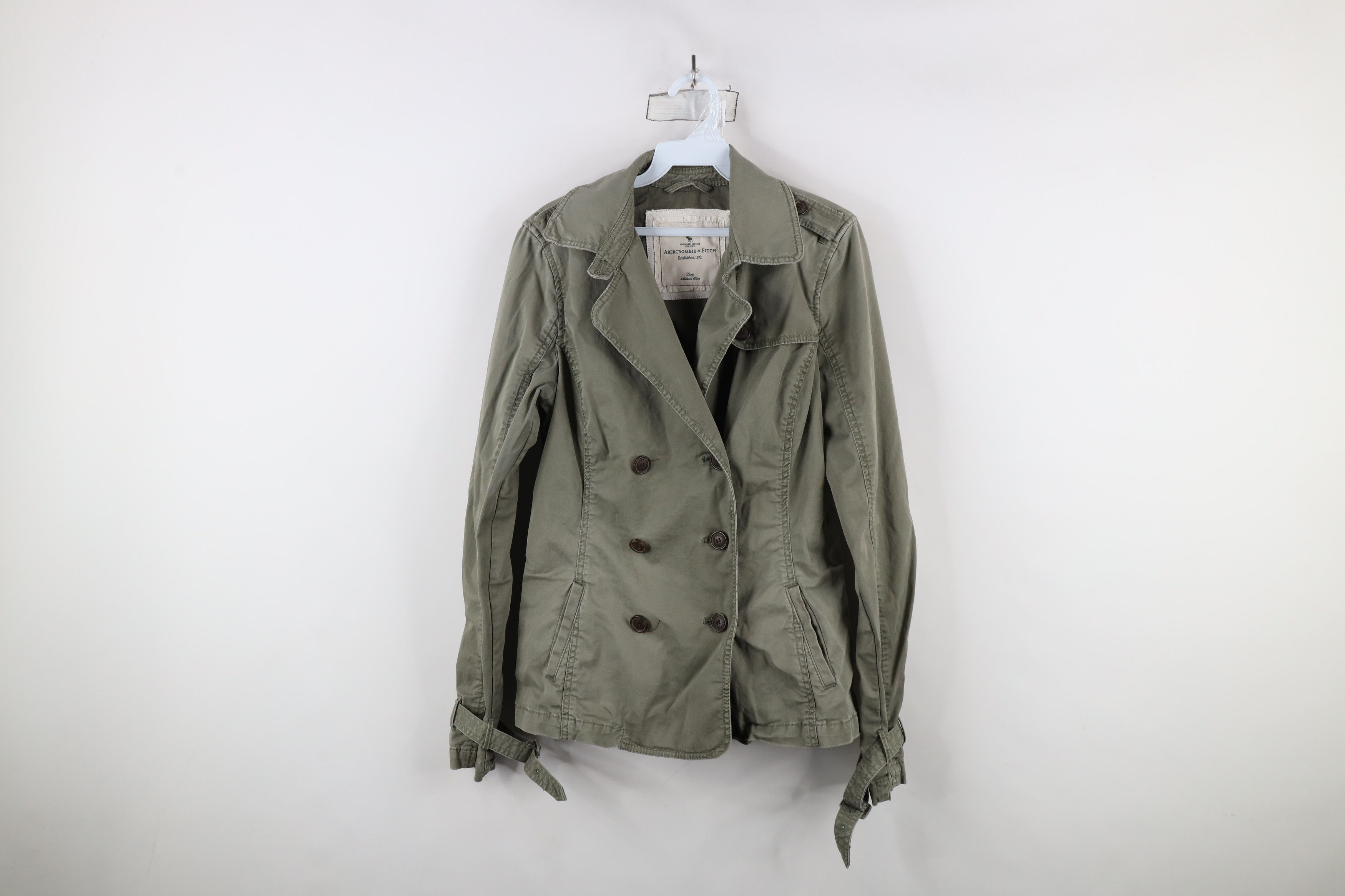 Vintage Y2K Abercrombie & Fitch Military Peacoat Trench Coat