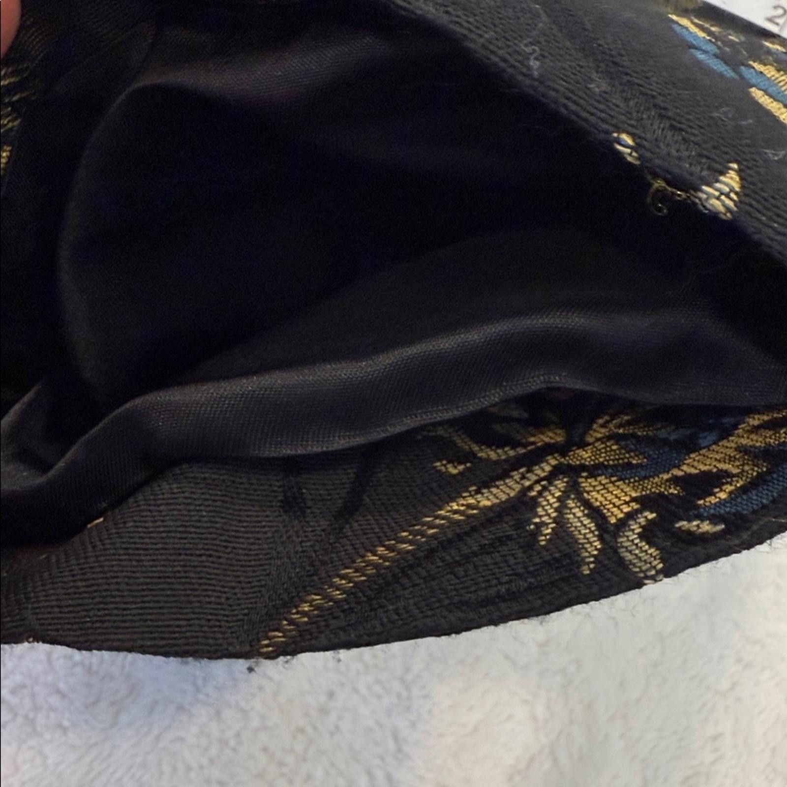 Jones New York Jones New York Black Blue Gold Floral Zip Jacket SZ 10P Size L / US 10 / IT 46 - 4 Thumbnail