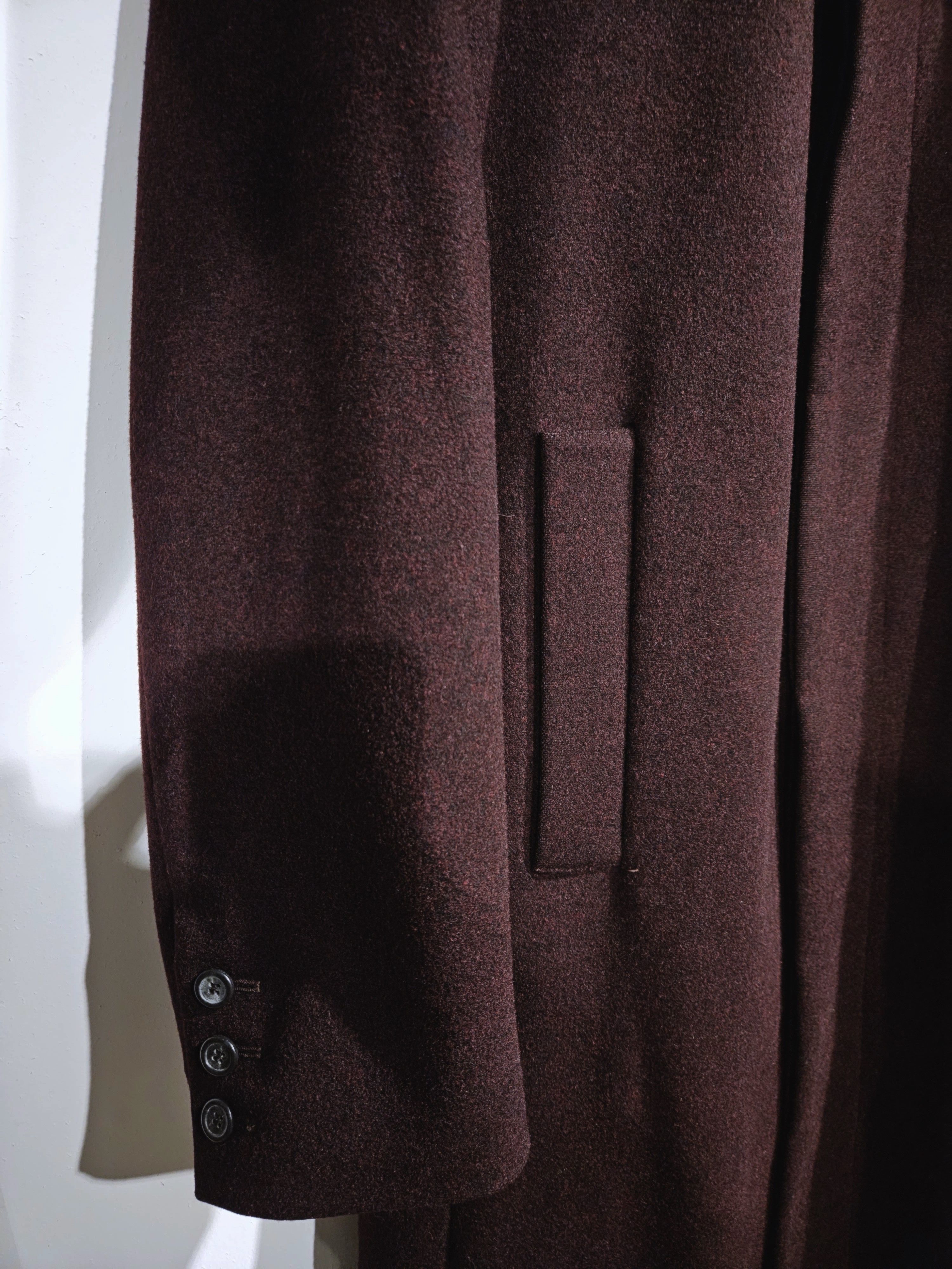 Raf Simons AW 2001-2002 Riot Riot Riot Aubergine Wool Coat Size US M / EU 48-50 / 2 - 4 Thumbnail