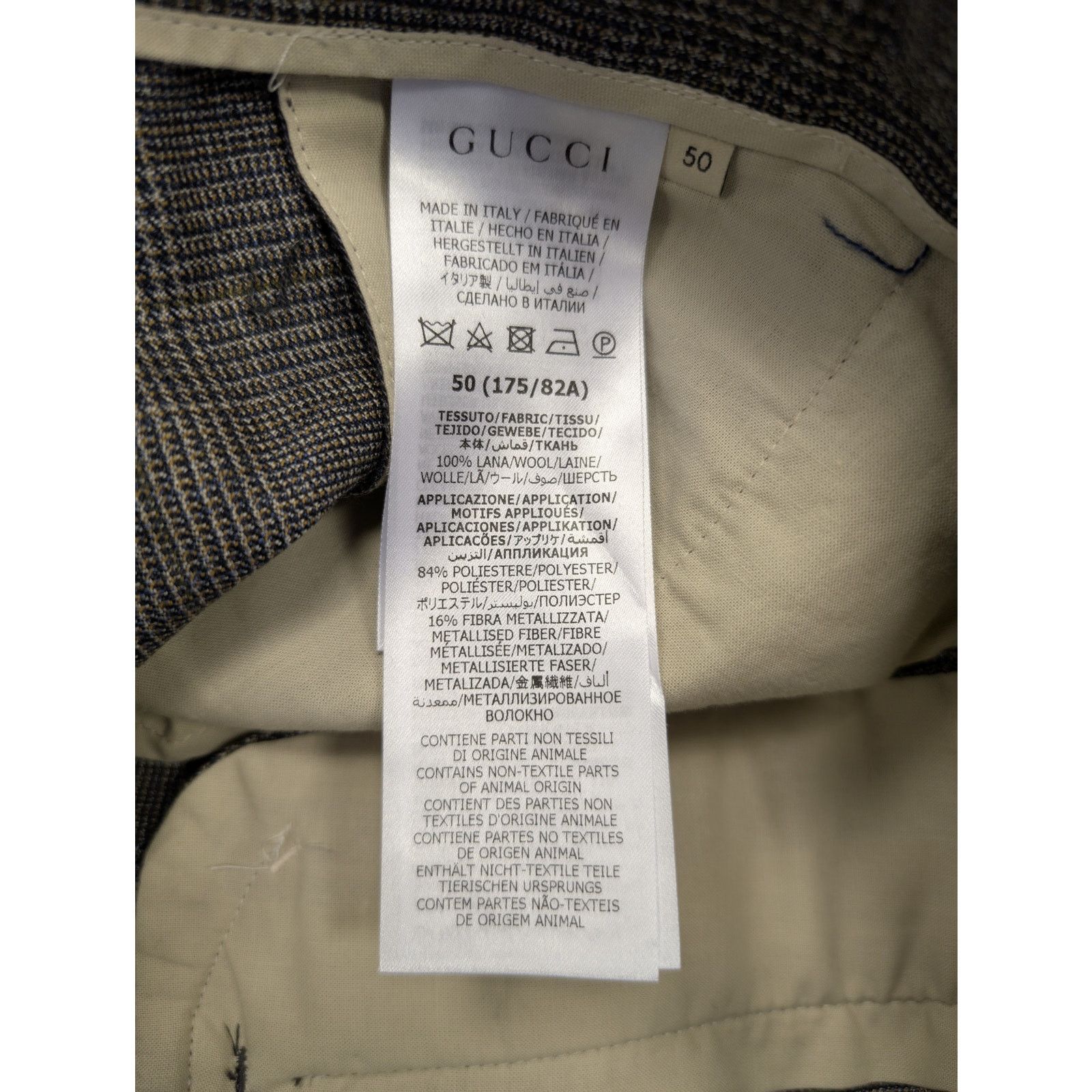 Gucci o1rshd1 Vintage Mouline Galles Pant in Black/Brown Size US 34 / EU 50 - 14 Thumbnail