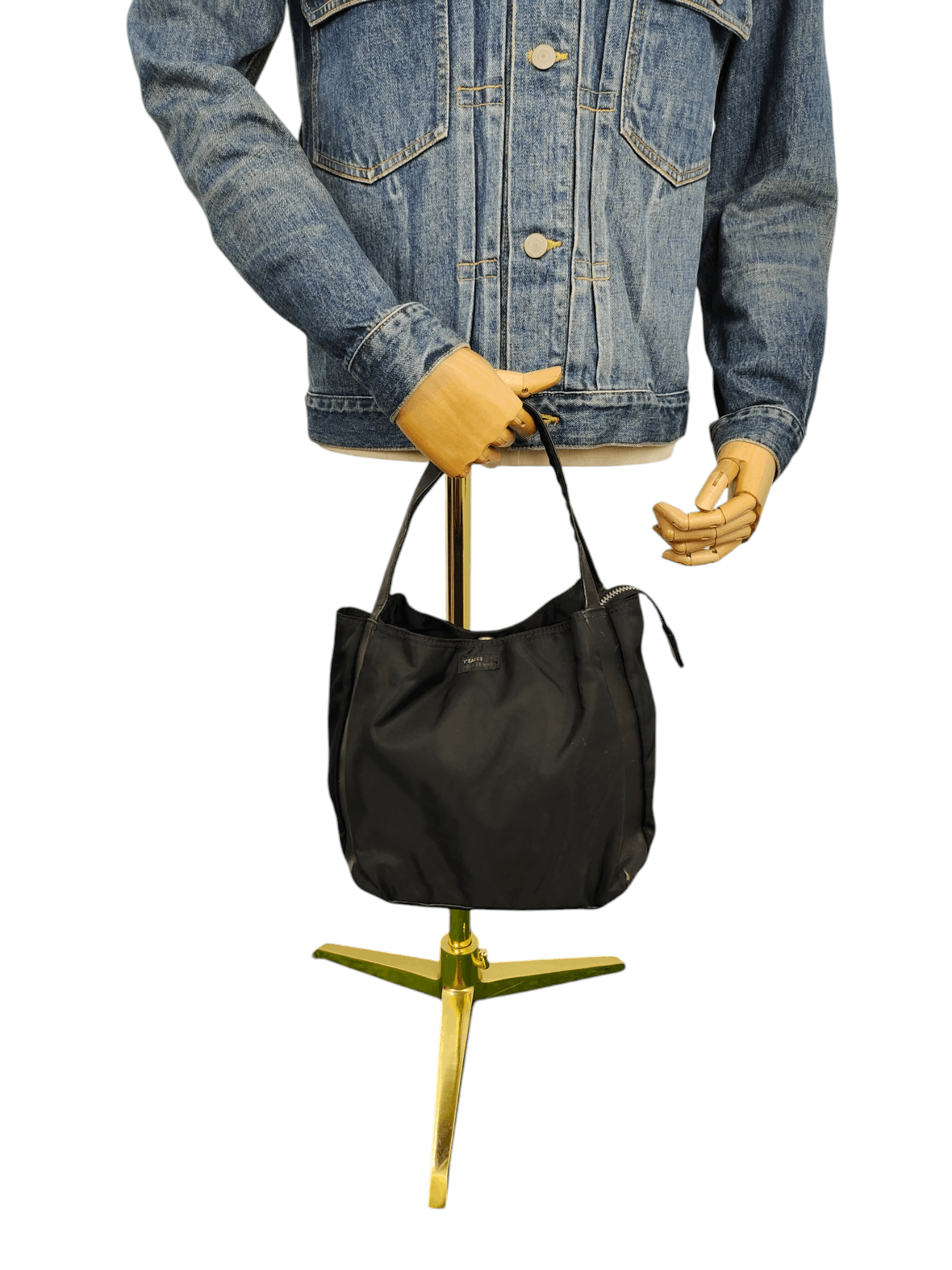 Yohji Yamamoto Ysaccs Pour Femme Yohji Yamamoto Nylon Leather Tote Bag Size ONE SIZE - 3 Thumbnail
