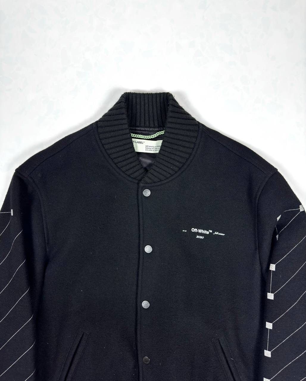 Off-White Off-White Wool Varsity Bomber Jacket Size US M / EU 48-50 / 2 - 3 Thumbnail