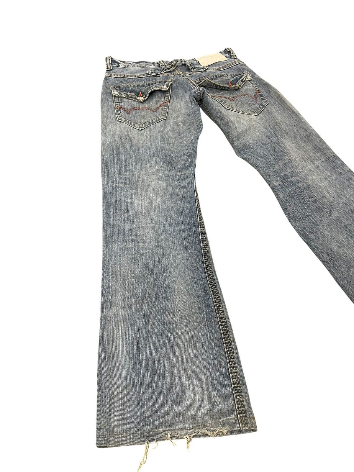 Le Grande Bleu (L.G.B.) Flare Jeans Edwin Japan Faded Distress Boot Cut 2🟦5 Size US 32 / EU 48 - 11 Thumbnail