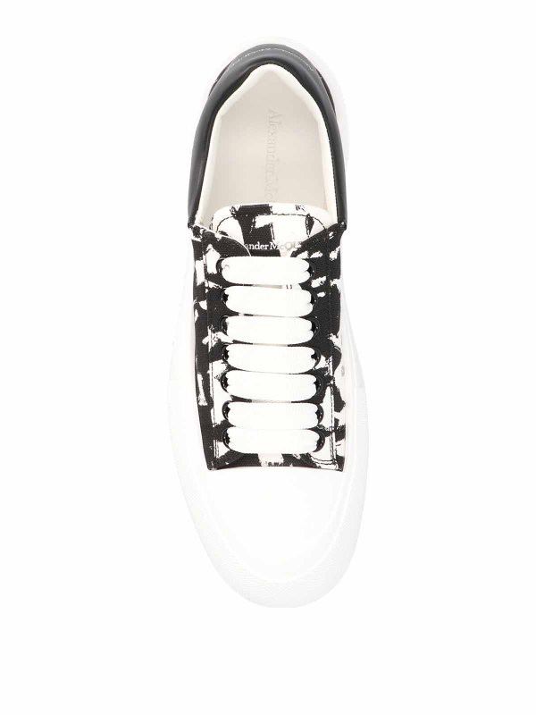 Alexander McQueen o1w1db10725 Deck Lace Up Plimsoll in Black/White Size US 9 / EU 42 - 3 Thumbnail