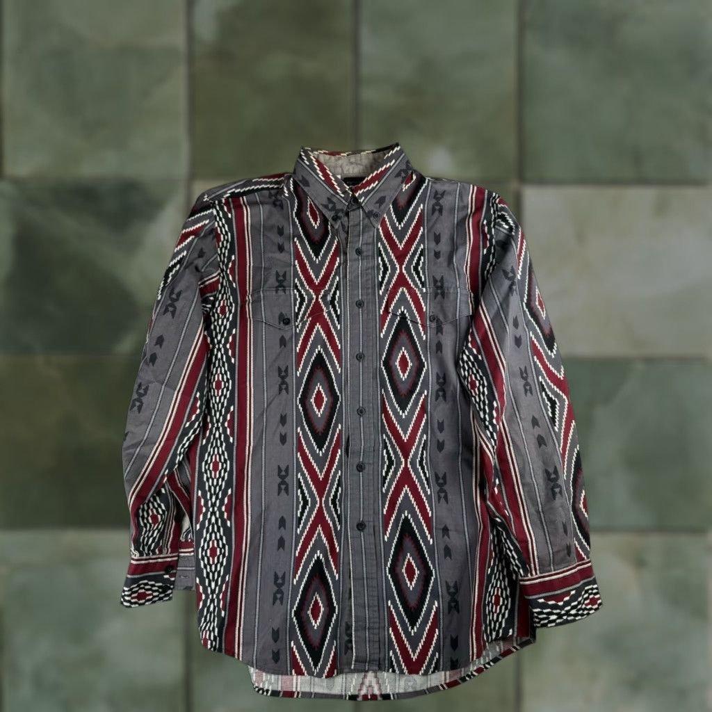VINTAGE Roper Shirt Mens Large Multicolor Aztec Western USA 90s Shirt Mens Large Multicolor Aztec Western USA 90s
