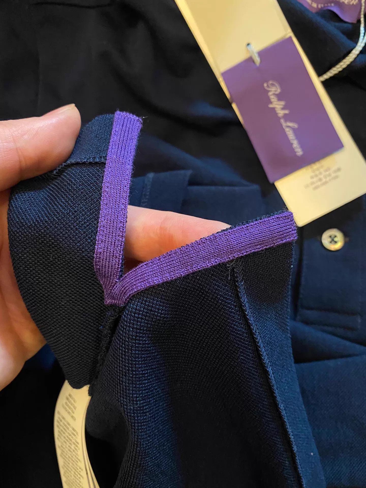 Ralph Lauren RL Purple Label RRL 100% Wool Short-Sleeve Polo S Size US S / EU 44-46 / 1 - 9 Thumbnail