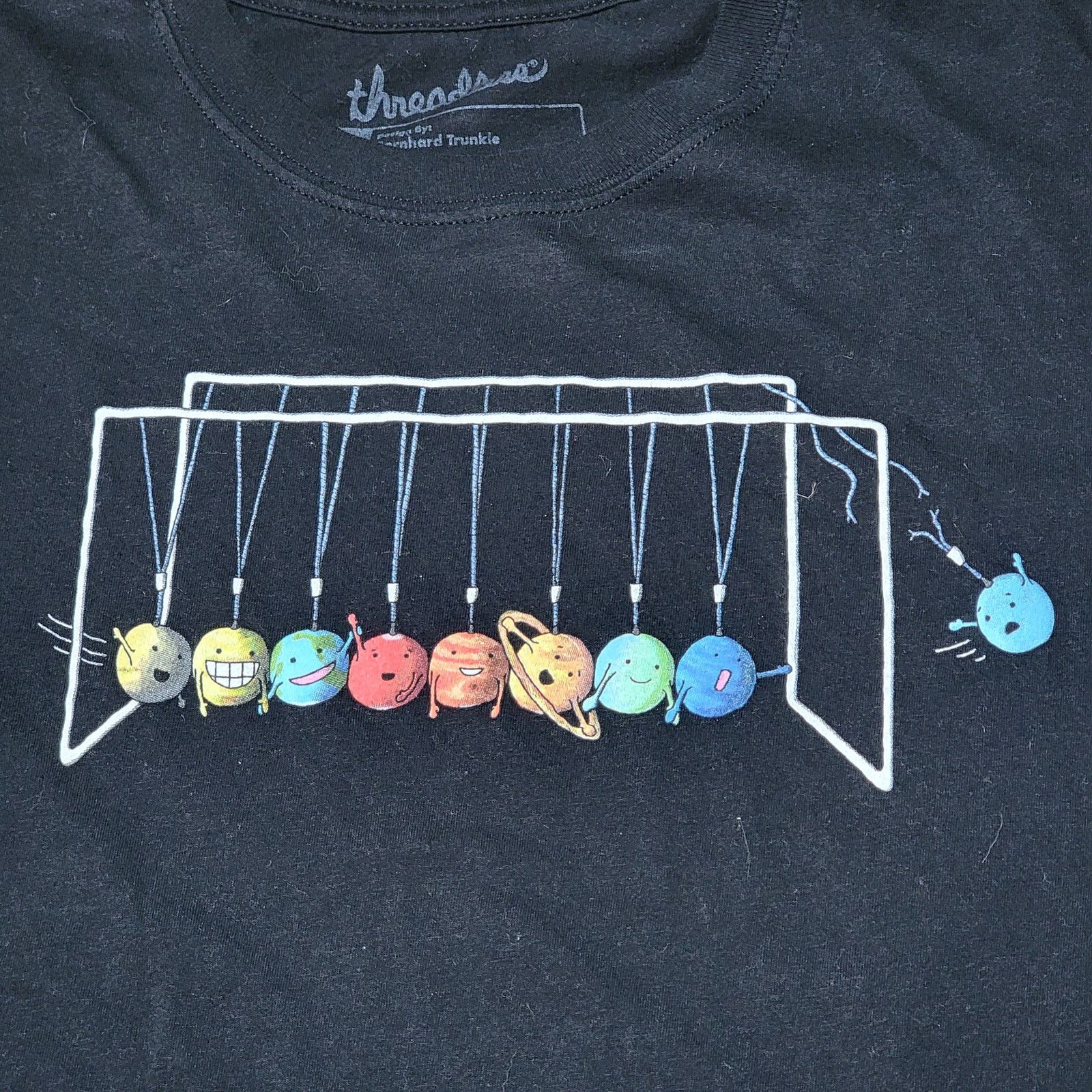 Threadless Threadless Unisex Tee Newton's Cradle Goodbye Pluto -Size XL Size US XL / EU 56 / 4 - 2 Thumbnail