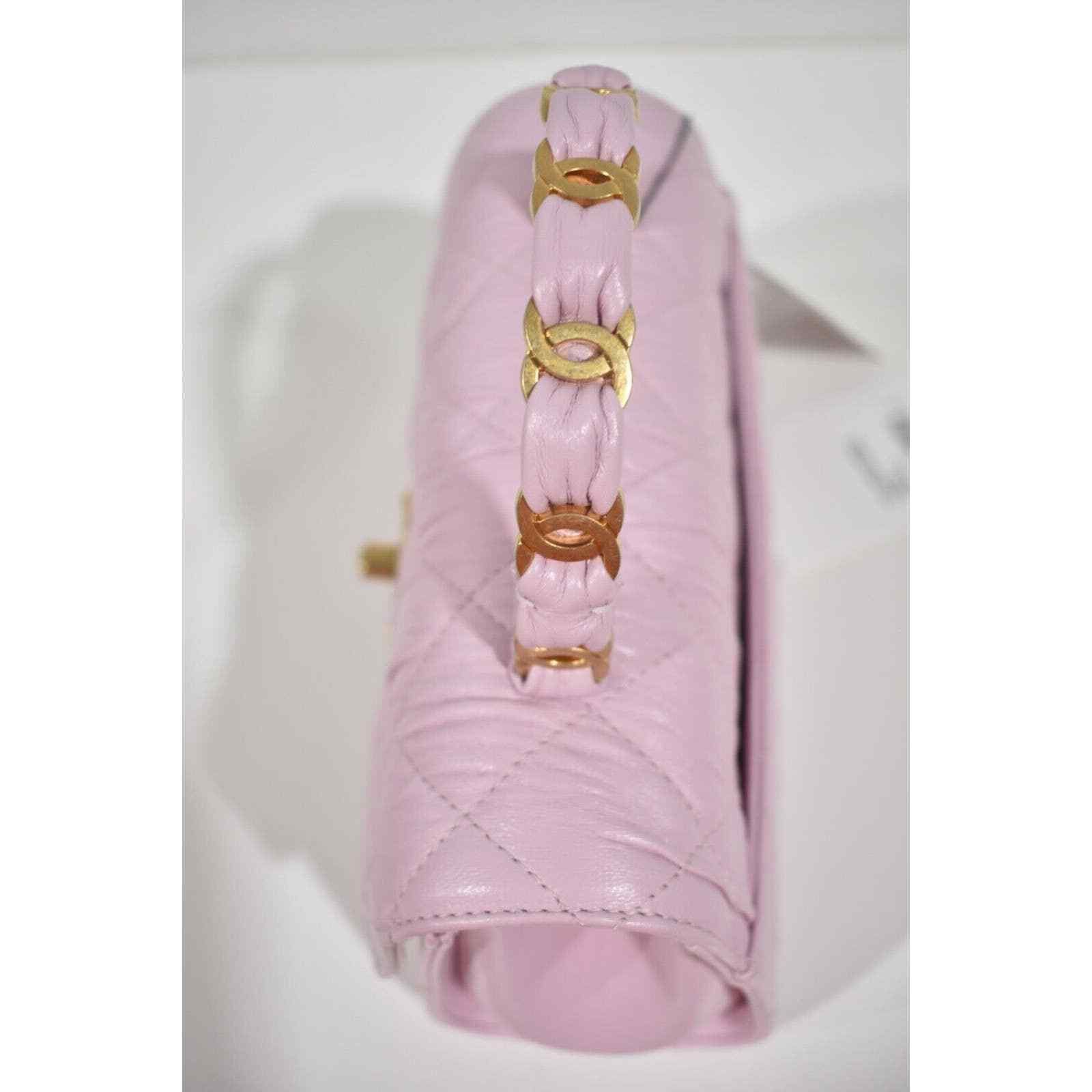 Chanel Chanel Mini Flap Top Handle Gold Chain Quilted Crossbody Bag Size ONE SIZE - 9 Thumbnail