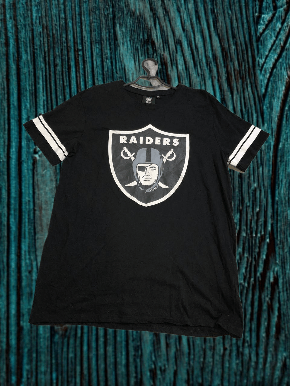 NFL NFL Raiders Oakland big logo black tee shirt Size XXL / US 16-18 / IT 52-54 - 1 Thumbnail