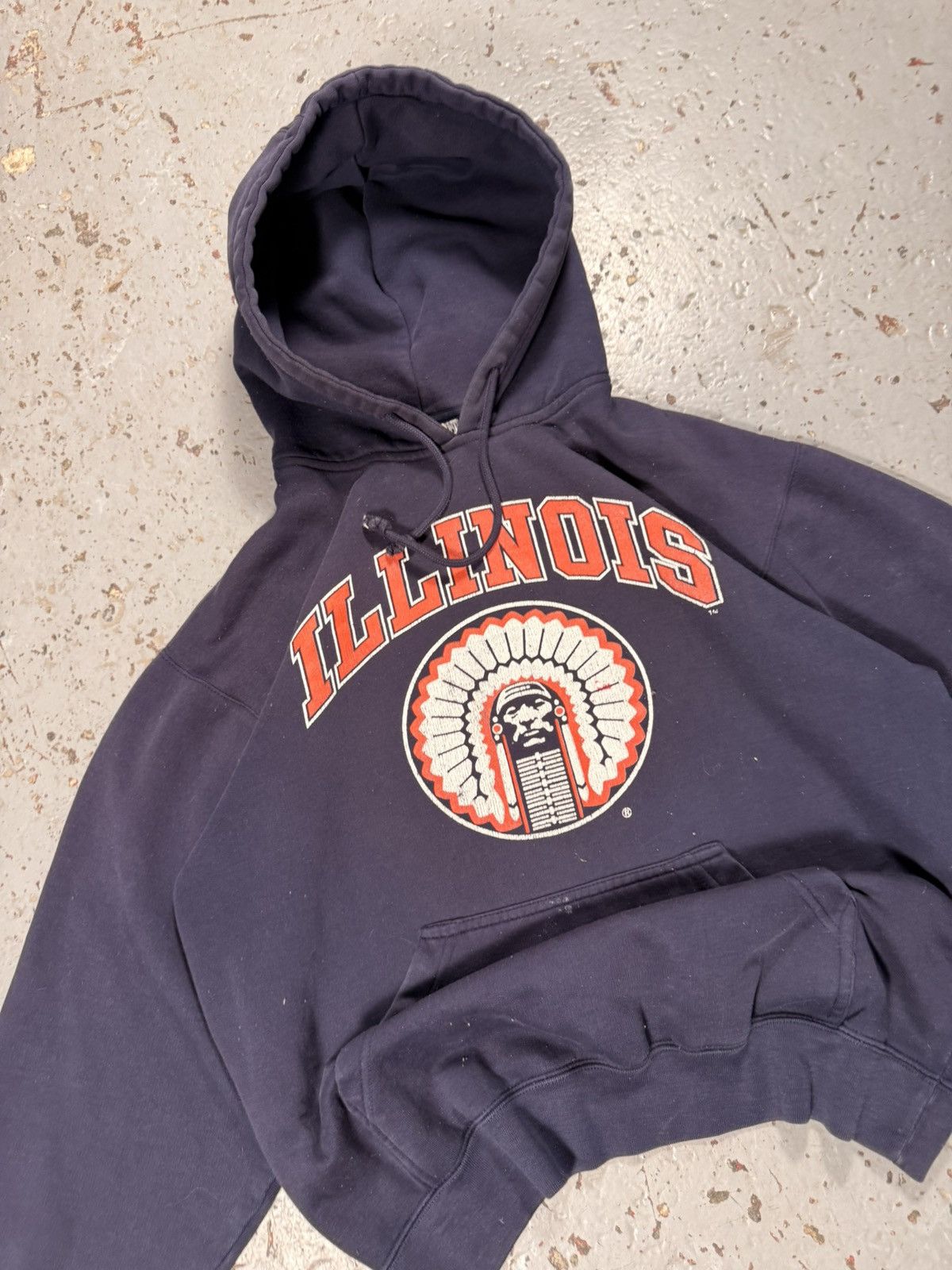 Other Insane Illinois State Distressed Sun Faded College Hoodie Size US S / EU 44-46 / 1 - 3 Thumbnail