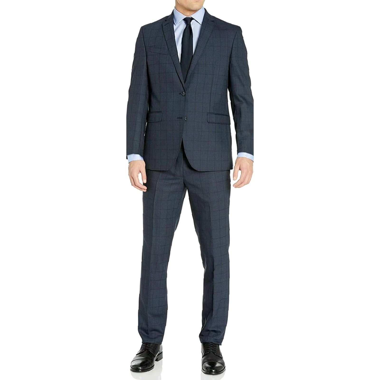 Kenneth Cole Kenneth Cole New York Jacket Mens 36 Short Slim Fit Navy Check 2-Button Size US 36 / EU 52 - 6 Thumbnail