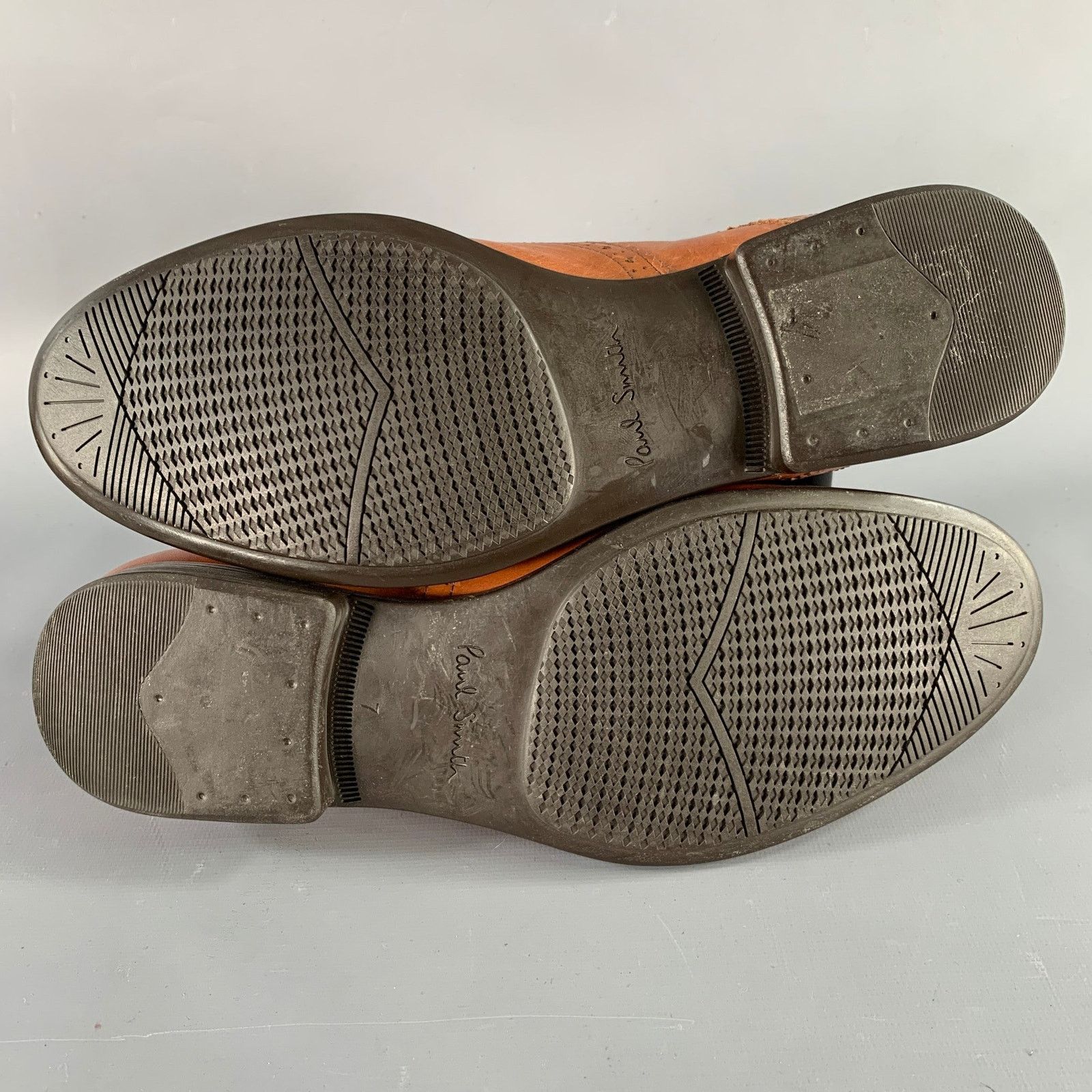 Paul Smith Size 8 Panorama Tan Perforated Leather Wingtip Lace-Up Shoes Size US 8 / EU 41 - 6 Thumbnail