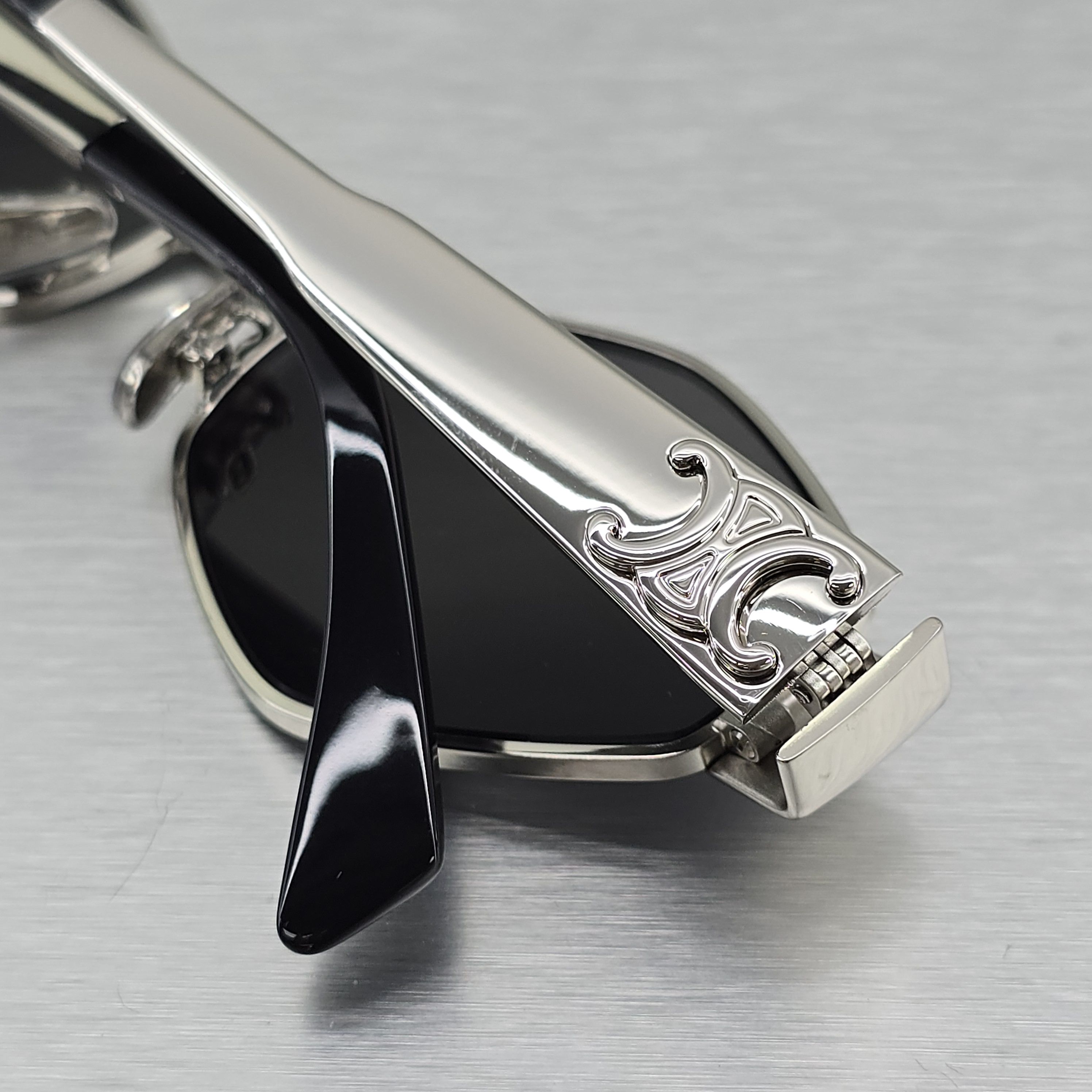 Celine CELINE Triomphe 01 Oval Sunglasses SILVER Size ONE SIZE - 2 Thumbnail