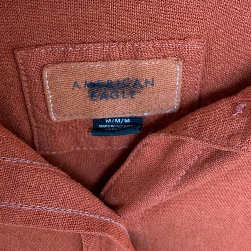 American Eagle Outfitters New American Eagle Womens Medium Collared Cropped Shirt Size M / US 6-8 / IT 42-44 - 4 Thumbnail