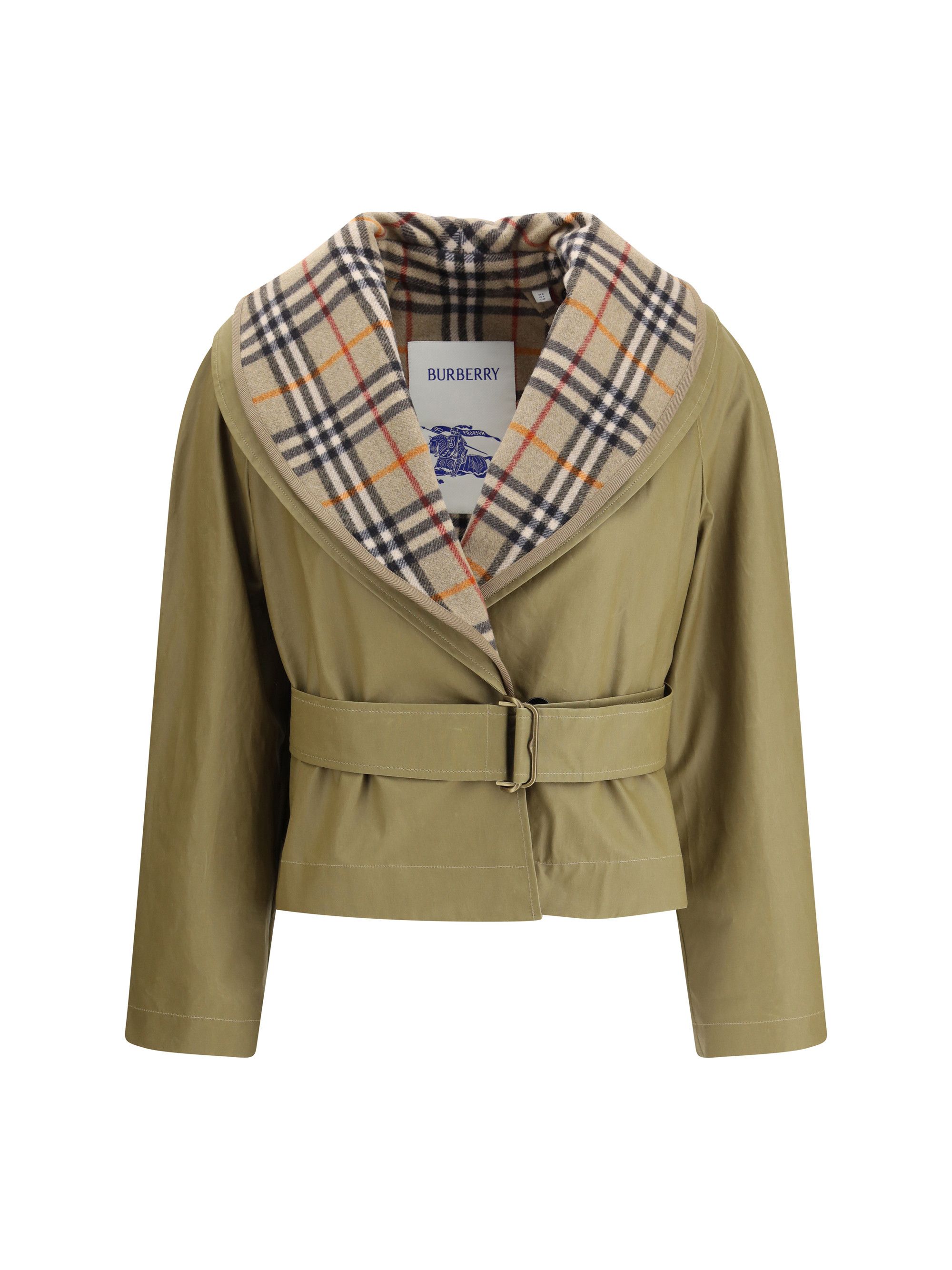 Burberry Cropped cotton Jacket with check quilting Size S / US 4 / IT 40 - 1 Thumbnail