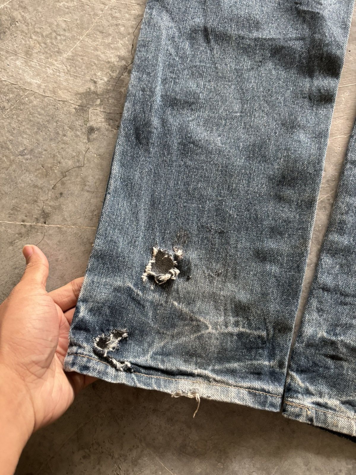 PPFM DOUBLE WAIST ZEROSAIL DISTRESSED JAPANESE BORO WASHED PUNK Size US 33 - 21 Thumbnail