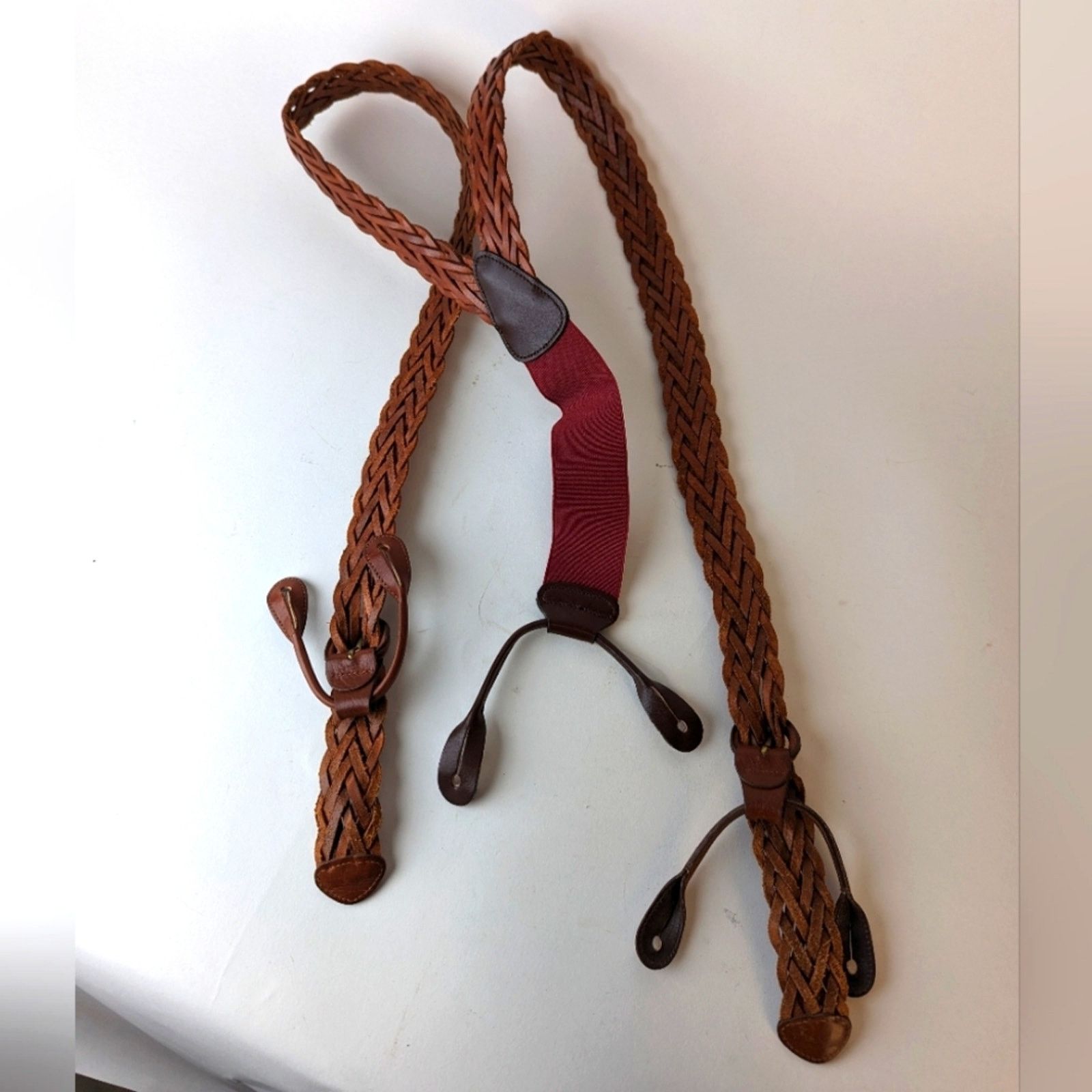 Trafalgar Trafalgar Vintage Leather Braces Suspenders Size ONE SIZE - 1 Thumbnail