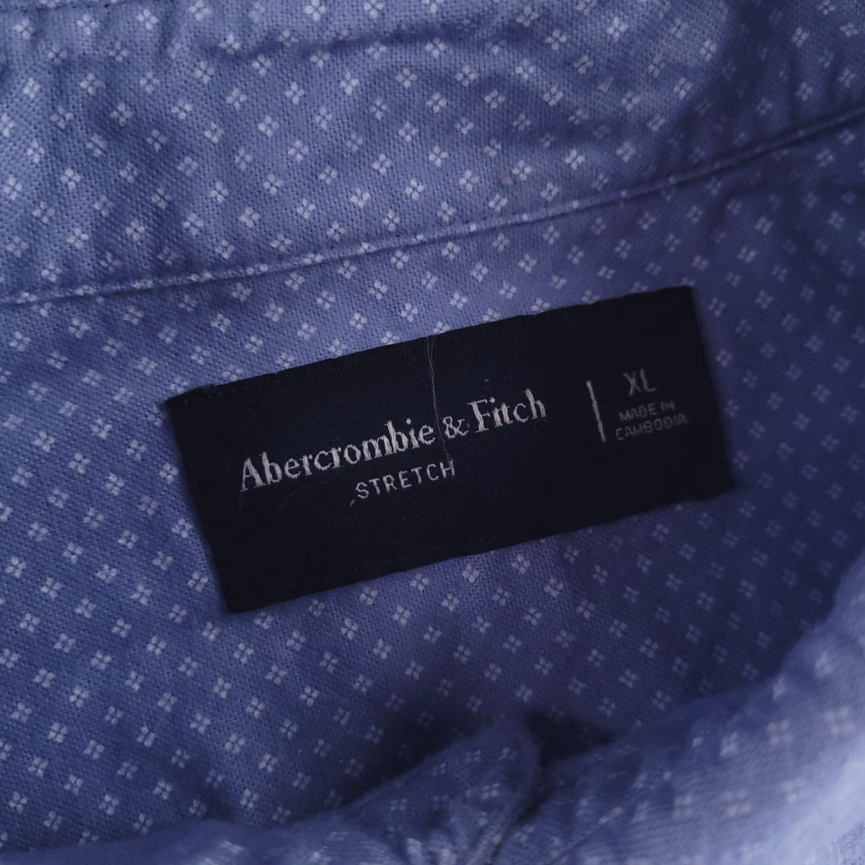 Abercrombie & Fitch VINTAGE Abercrombie Shirt Mens XL Blue Oxford Long Sleeve Button Micro Print Cotton Size US XL / EU 56 / 4 - 2 Thumbnail
