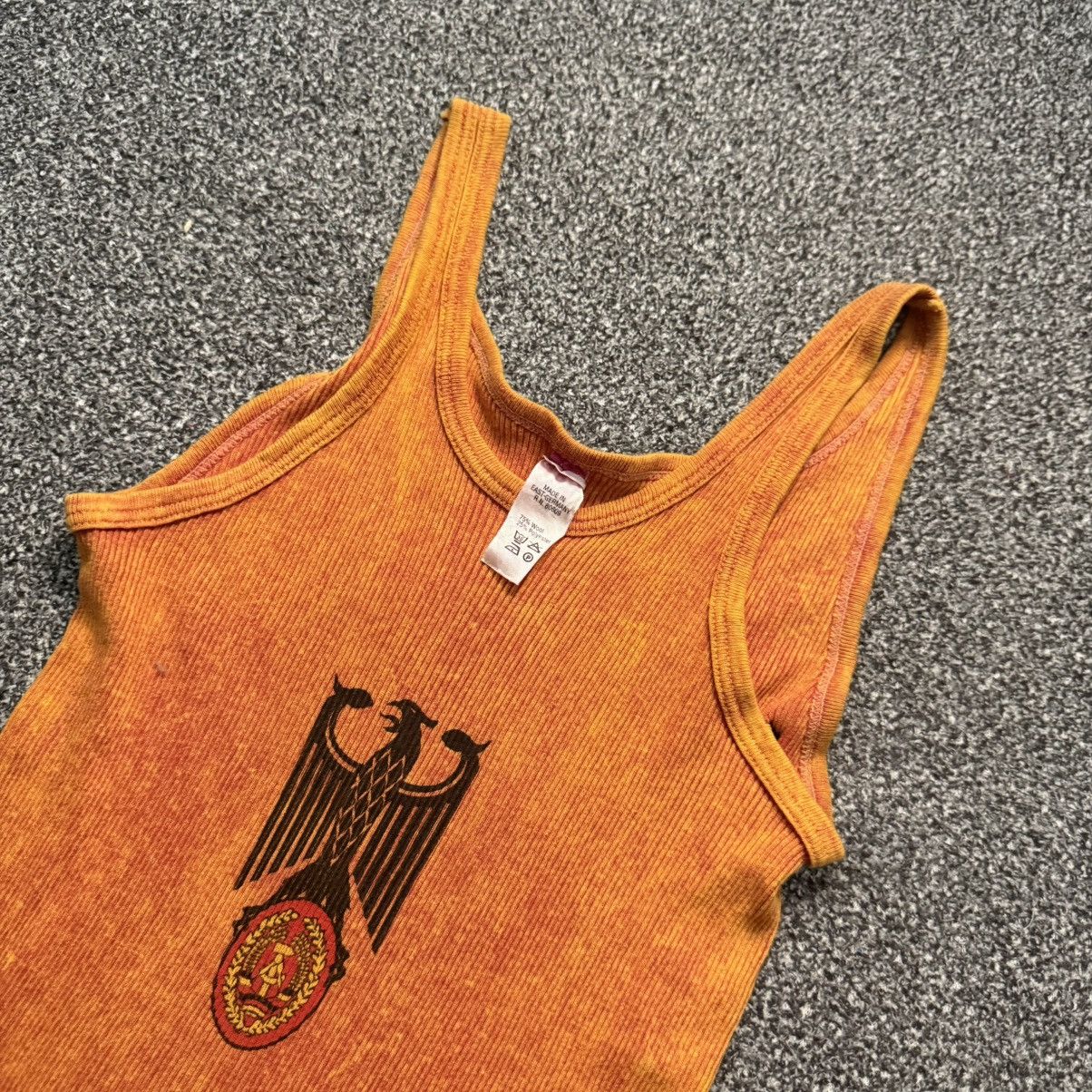 Vintage 🔥🔥 Vintage East Germany Tank Top Shirt Coats of Arms Germany Size US S / EU 44-46 / 1 - 2 Thumbnail