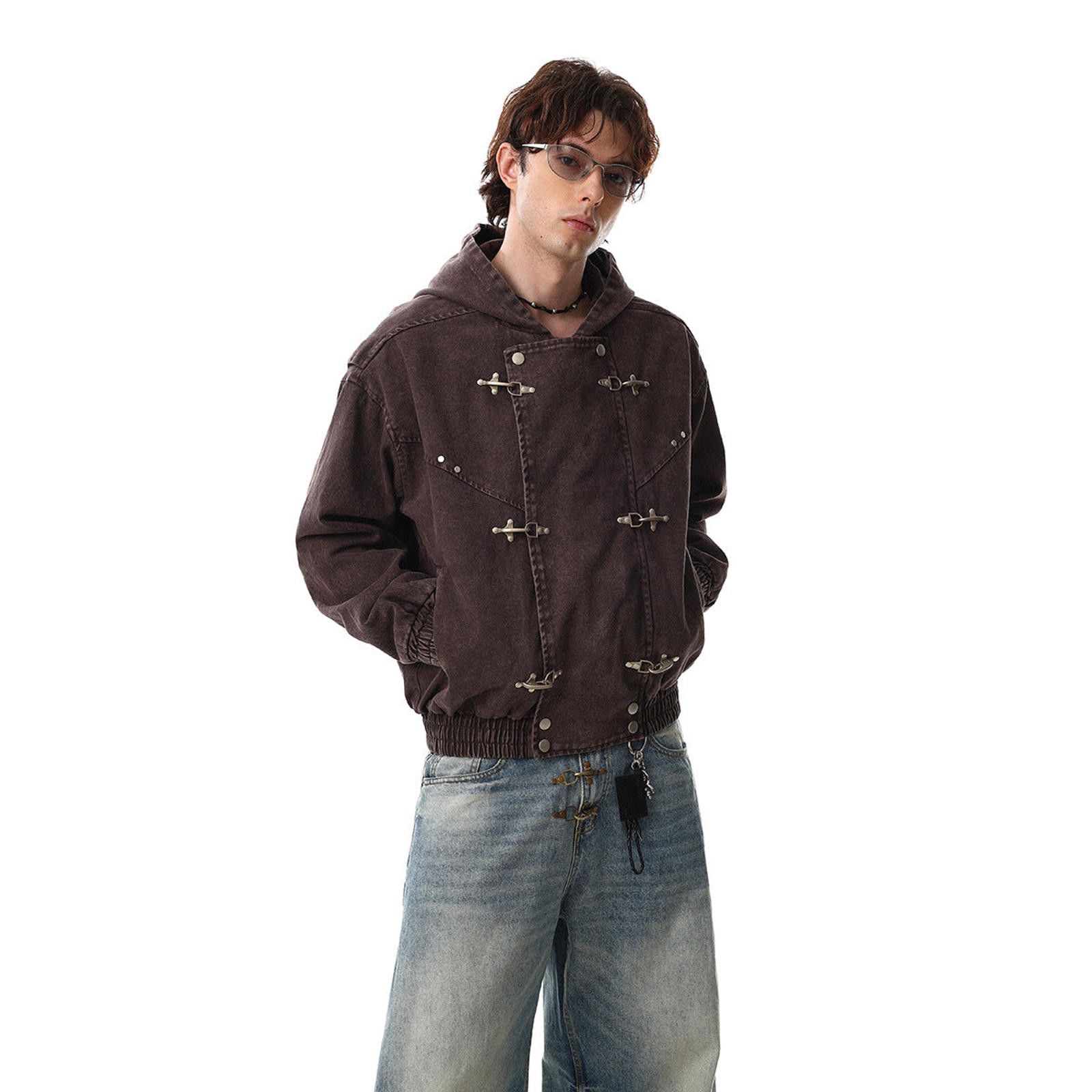 Vintage Vintage Washed Raw Denim Biker Jacket Size US M / EU 48-50 / 2 - 2 Thumbnail