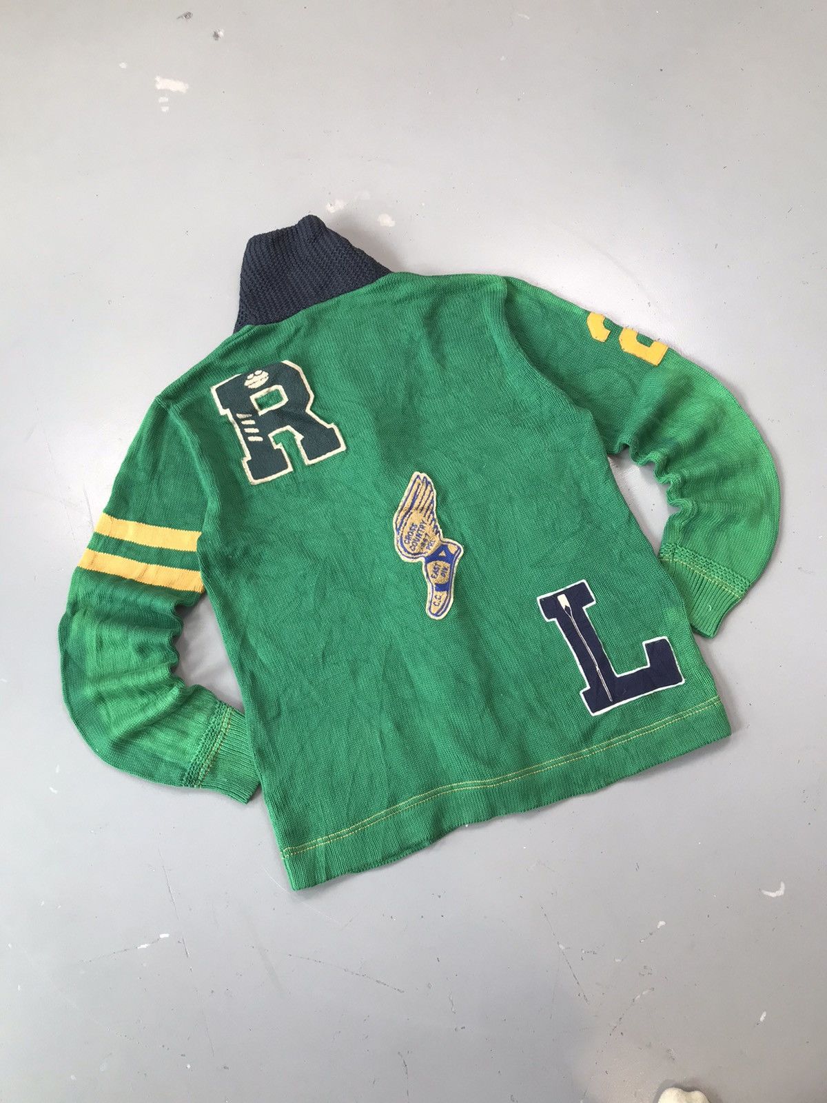 Polo Ralph Lauren × Vintage Vintage Ralph Lauren polo SpellOut patch work cardigan Size US M / EU 48-50 / 2 - 10 Thumbnail