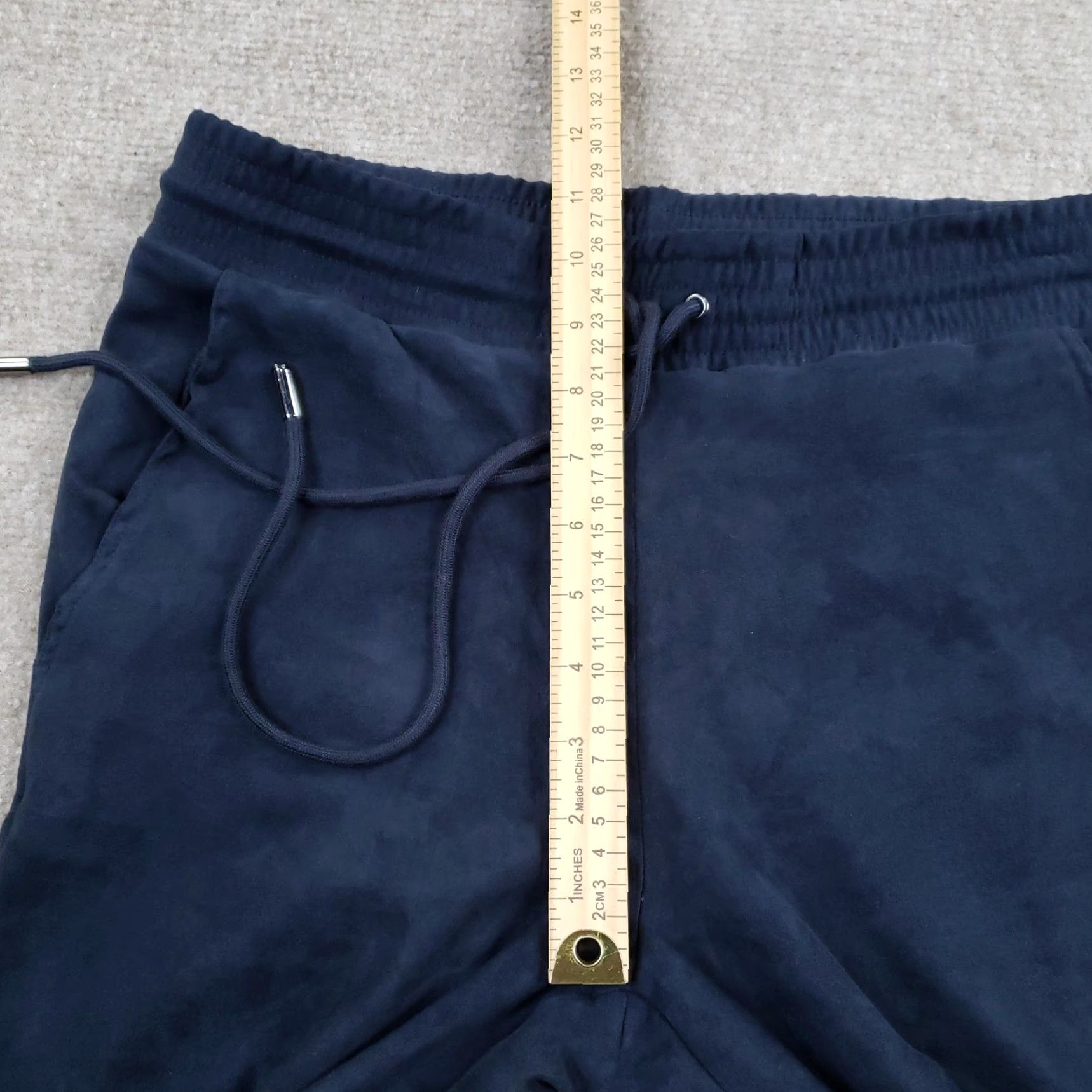 KOBI HALPERIN Kobi Halperin Pants Womens Small Navy Blue Faux Suede Joggers Pull On Lounge Size 28" / US 6 / IT 42 - 7 Thumbnail