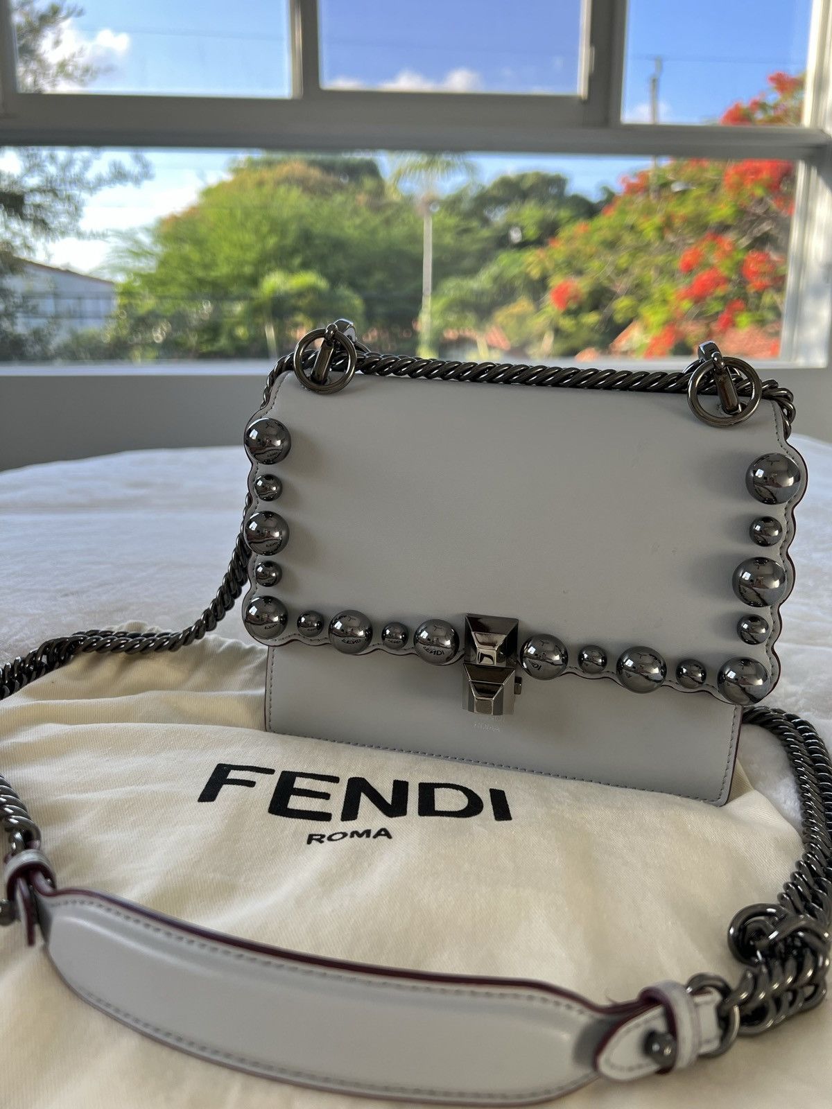 Fendi Authentic Fendi Small Kan I Studded Crossbody Bag Size ONE SIZE - 1 Thumbnail
