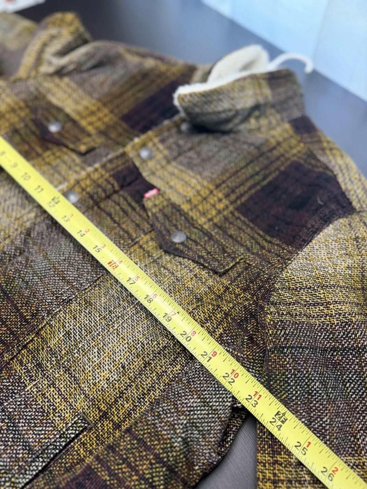 Levi's LEVI’S MENS SIZE L CORDUROY SHERPA YELLOW BROWN PLAID Size US L / EU 52-54 / 3 - 6 Thumbnail