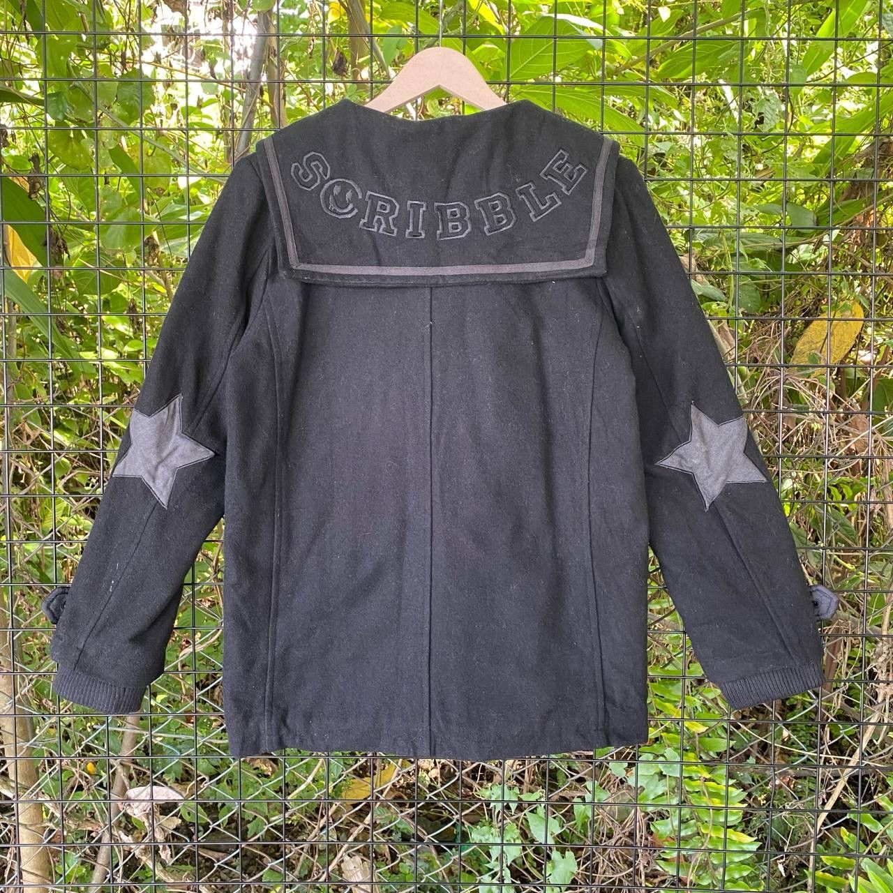 If Six Was Nine × Japanese Brand × Le Grande Bleu (L.G.B.) Vintage Punk Gothic Scribble Spellout Black Jacket Size US S / EU 44-46 / 1 - 8 Thumbnail