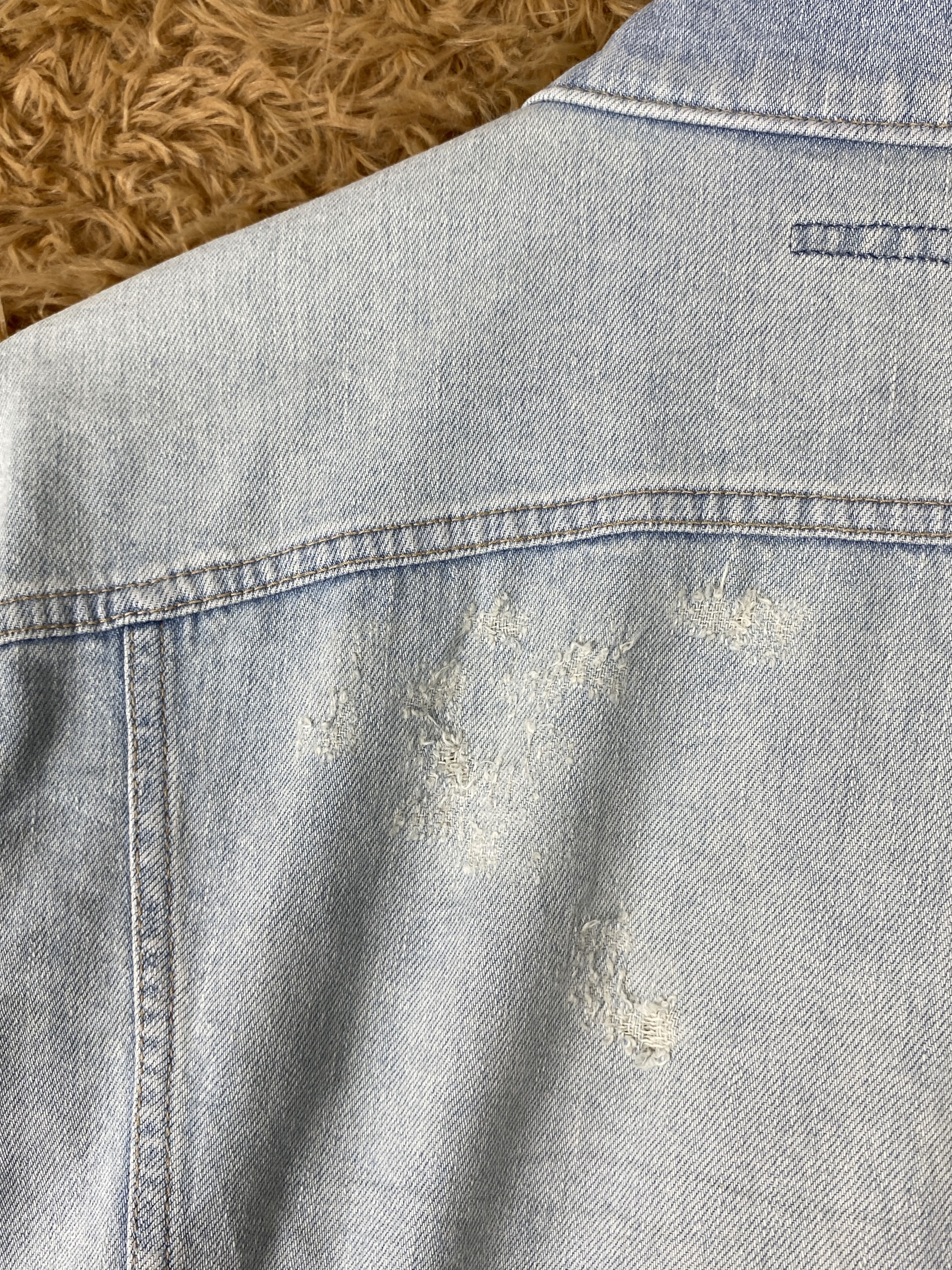 Vintage Vintage Japanese Brand Distressed Denim Jacket Size US XS / EU 42 / 0 - 12 Thumbnail
