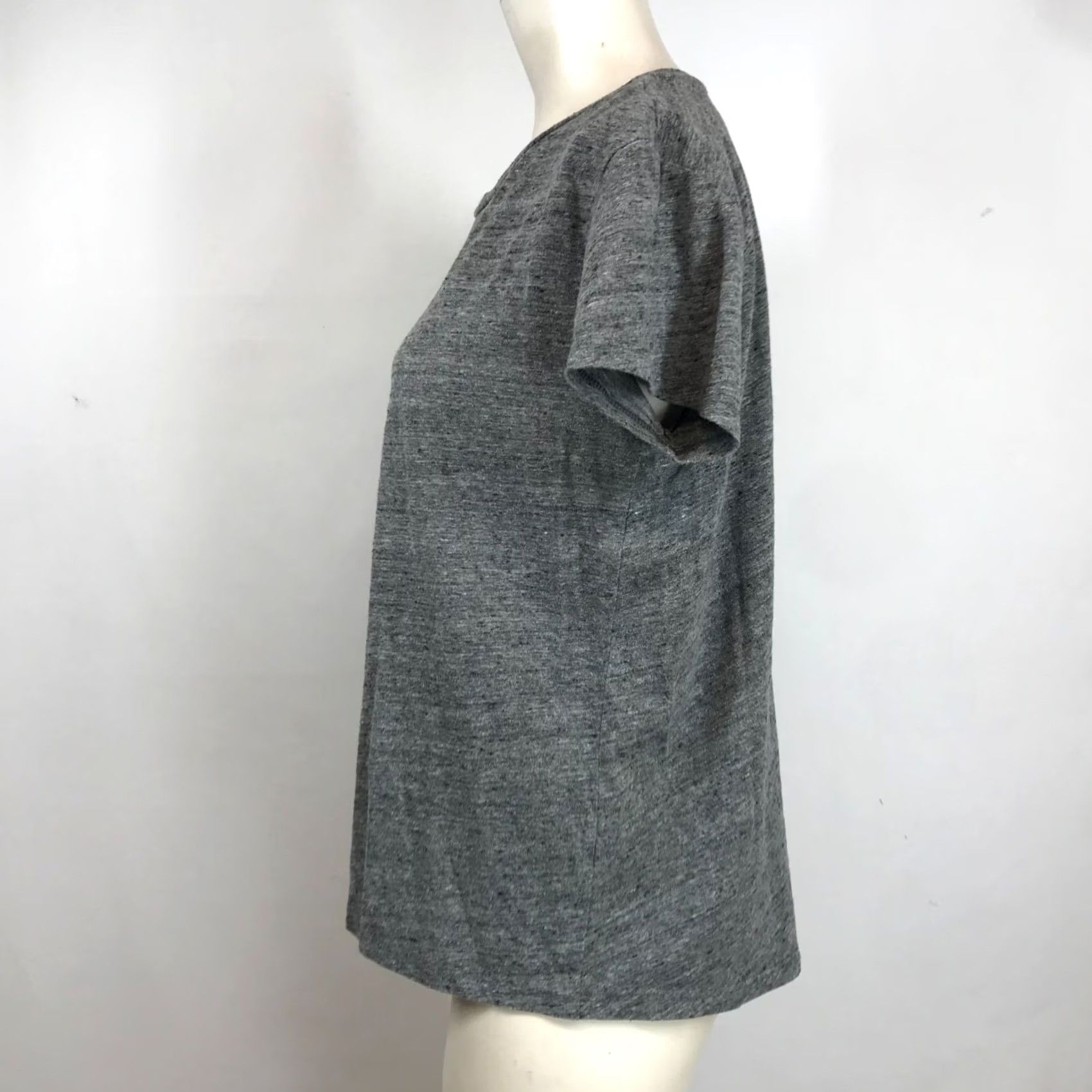 Marine Layer Marine Layer Womens Medium Gray Cotton Blend Shirt Size M / US 6-8 / IT 42-44 - 6 Thumbnail